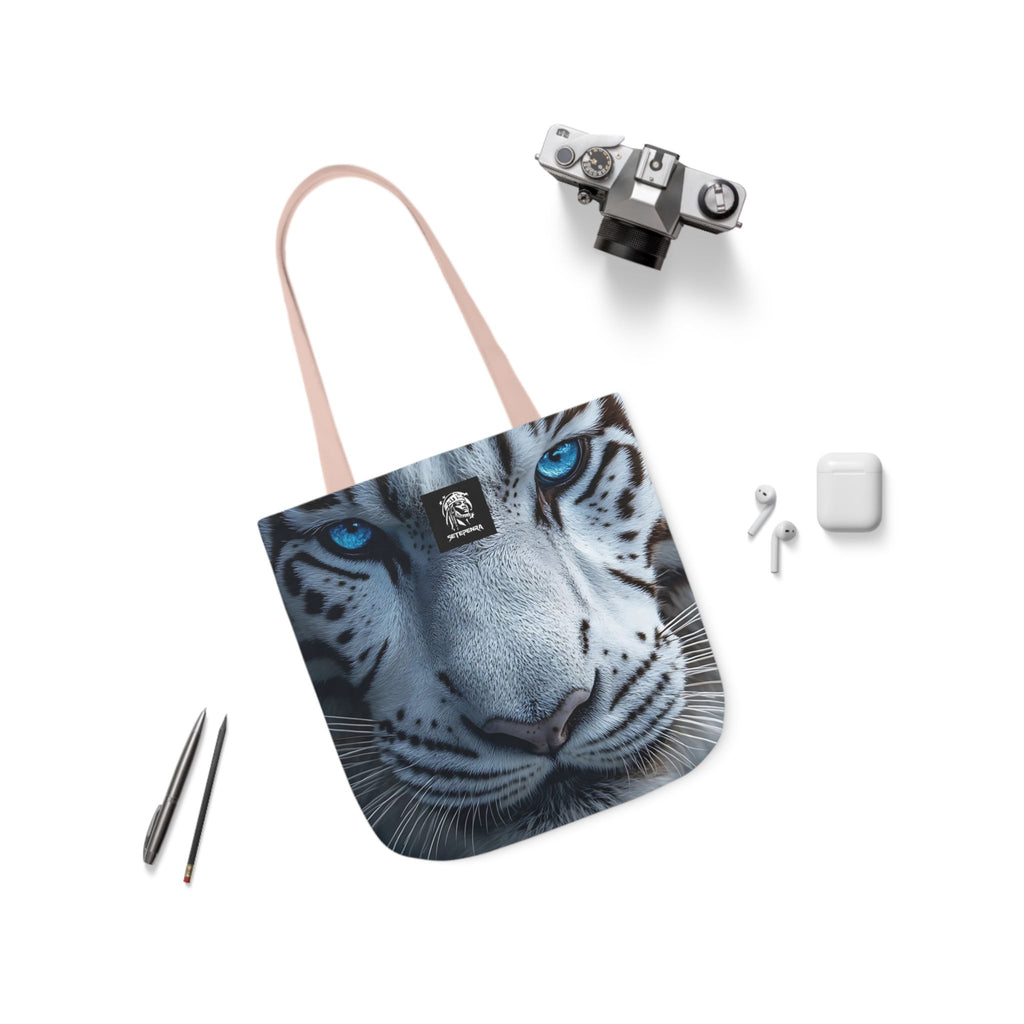 Primal Power Canvas Tote Bag, 5-Color Straps - White Tiger (1st Edition)