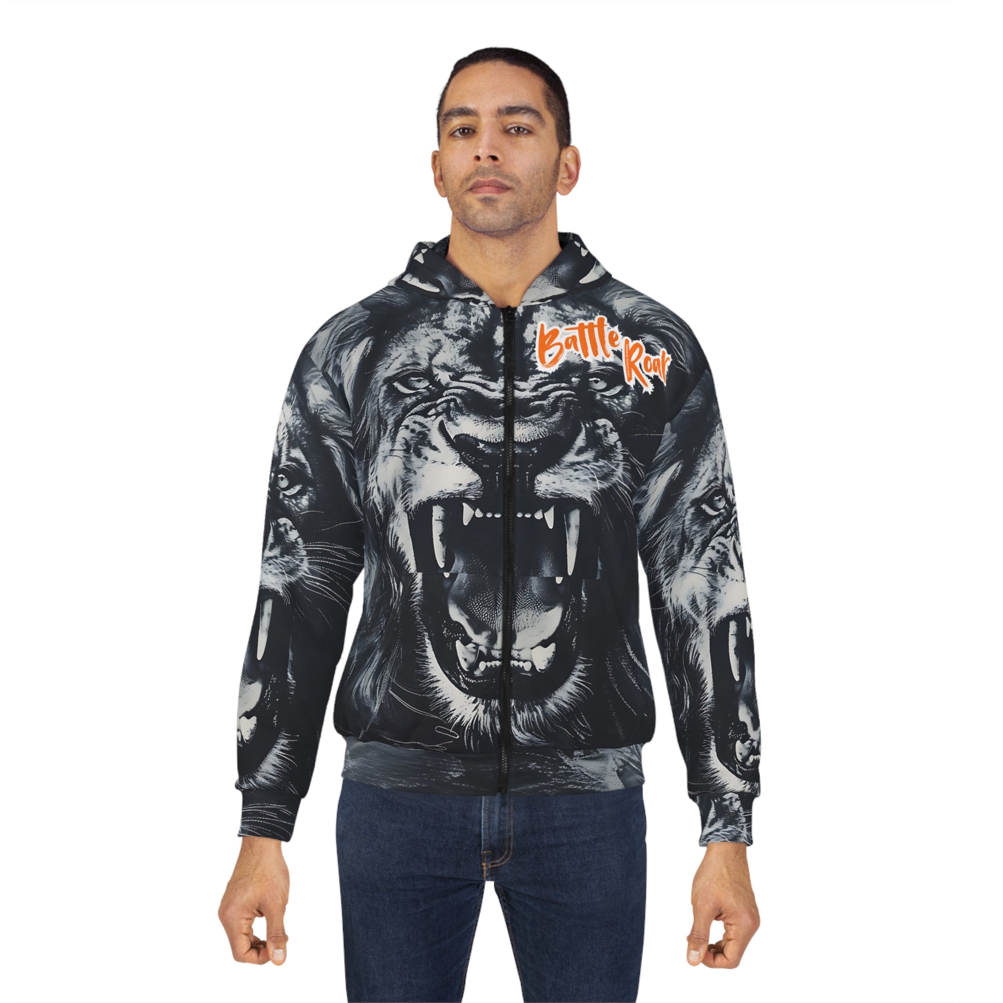Battle Roar Unisex Zip Hoodie