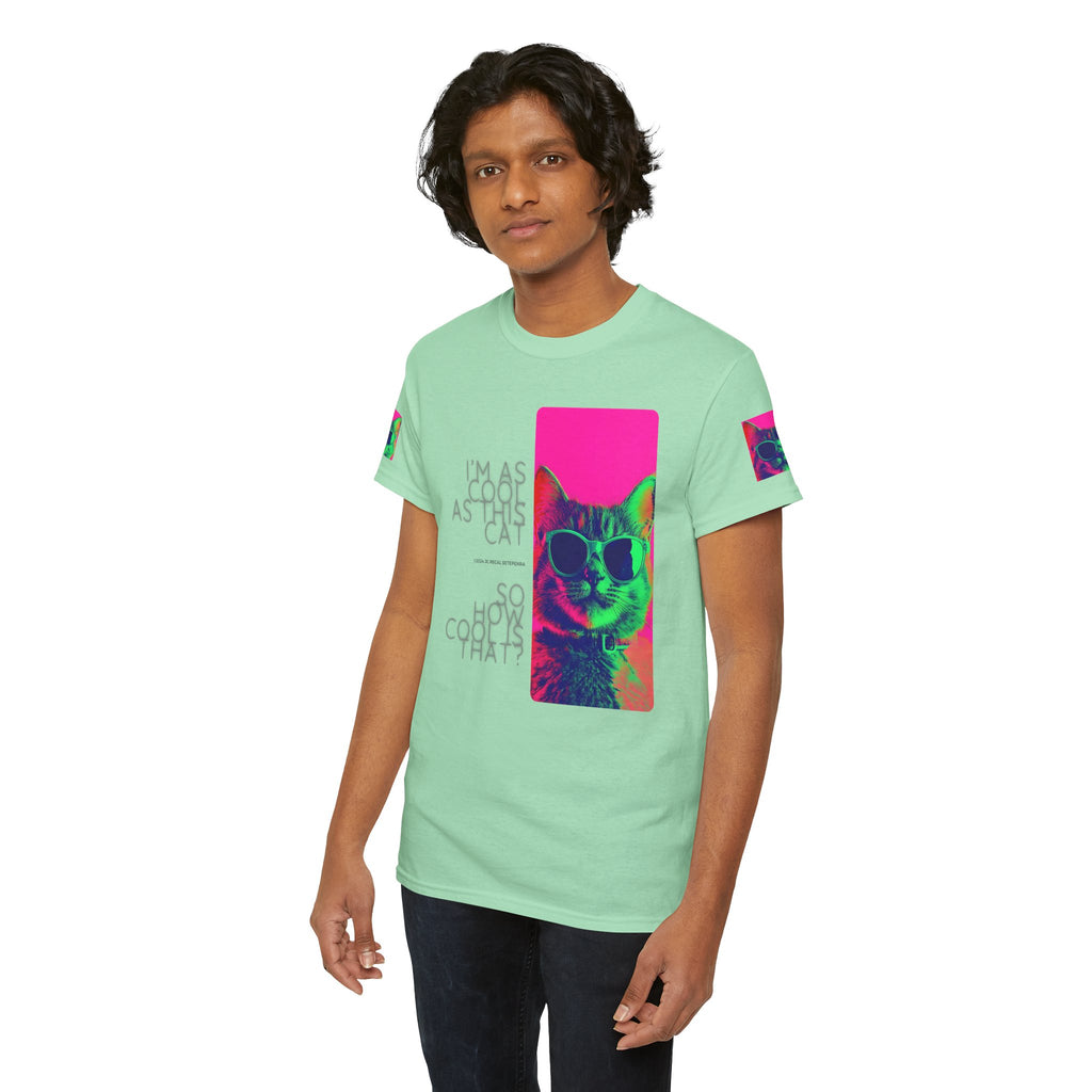 Cool Cat (Whiskers 1) Unisex Heavy Cotton Tee