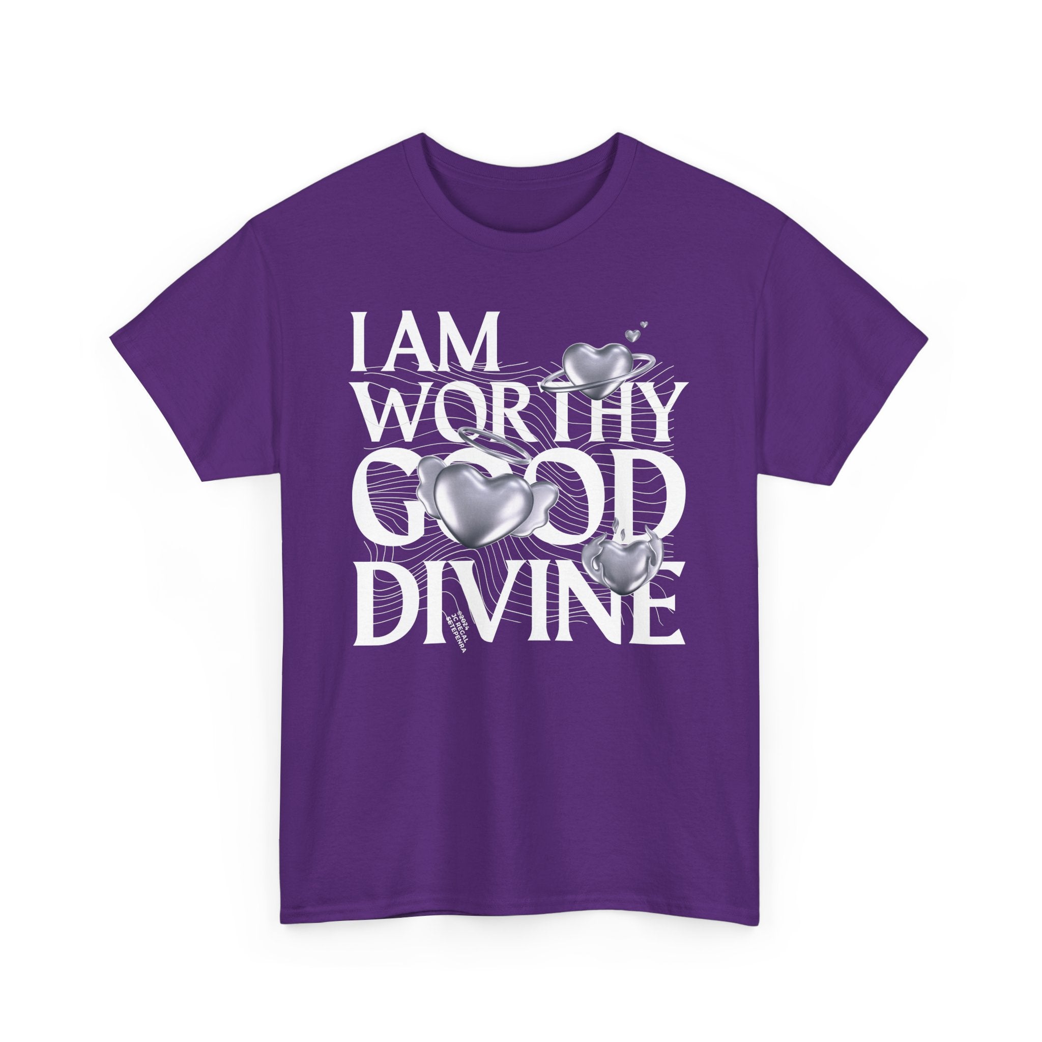 I AM WORTHY GOOD DIVINE Unisex Heavy Cotton Tee SETEPENRA T-Shirt.