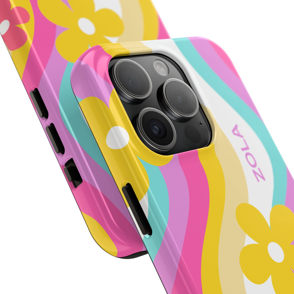 Zola Tough Phone Case (For iPhone, Galaxy & More) - White Wave
