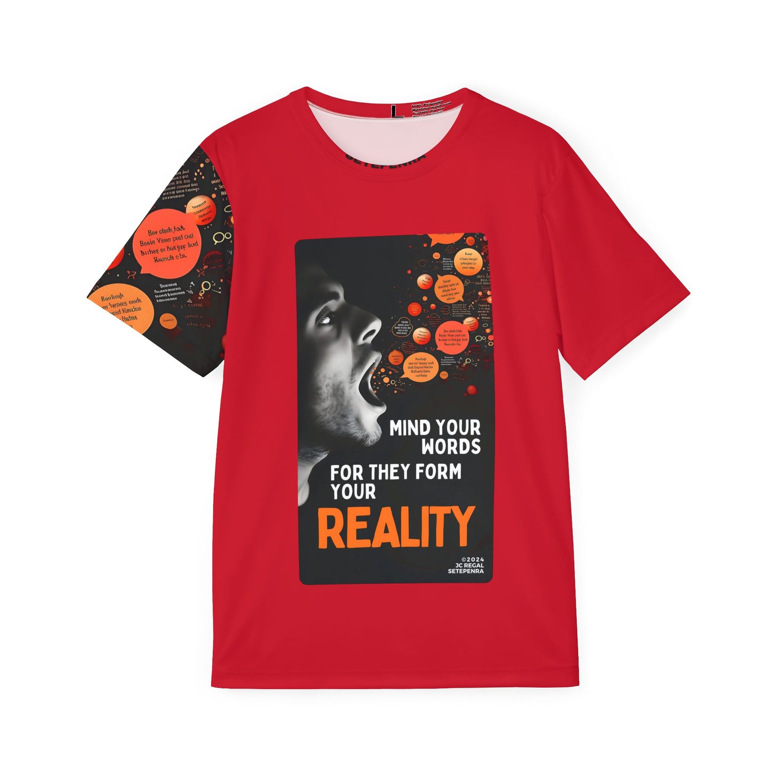 Mind Your Words Men's Sports Jersey (Dark Red) SETEPENRA All Over Prints.