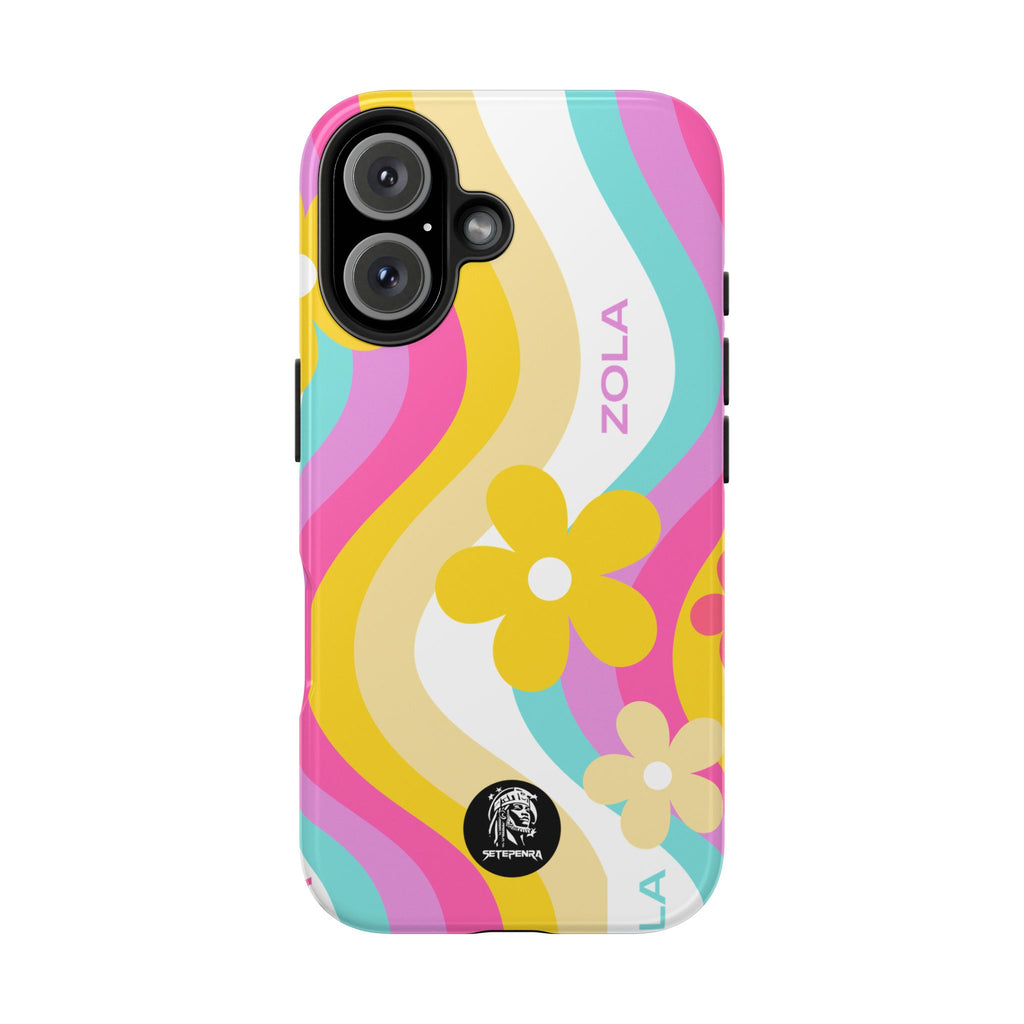 Zola Tough Phone Case (For iPhone, Galaxy & More) - White Wave
