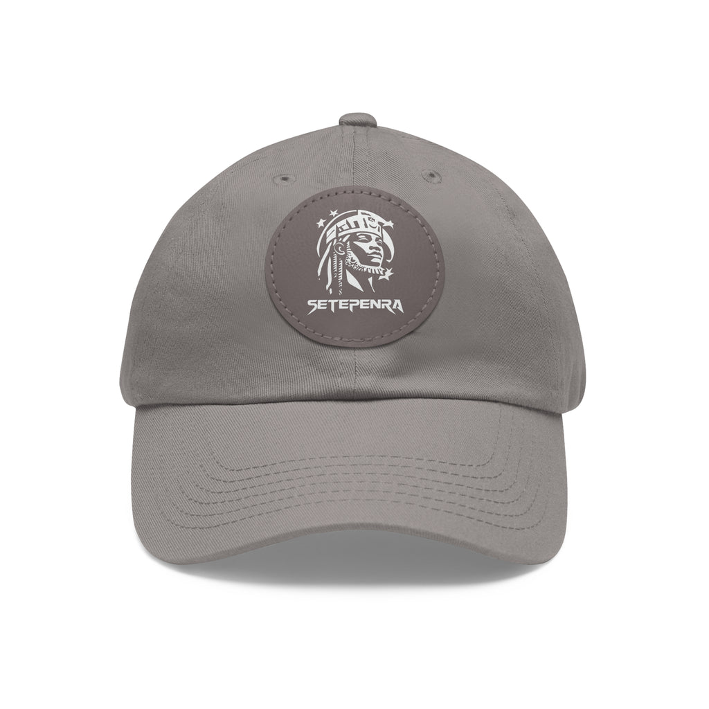 SETEPENRA Dad Hat with Leather Patch (Round) SETEPENRA Hats.