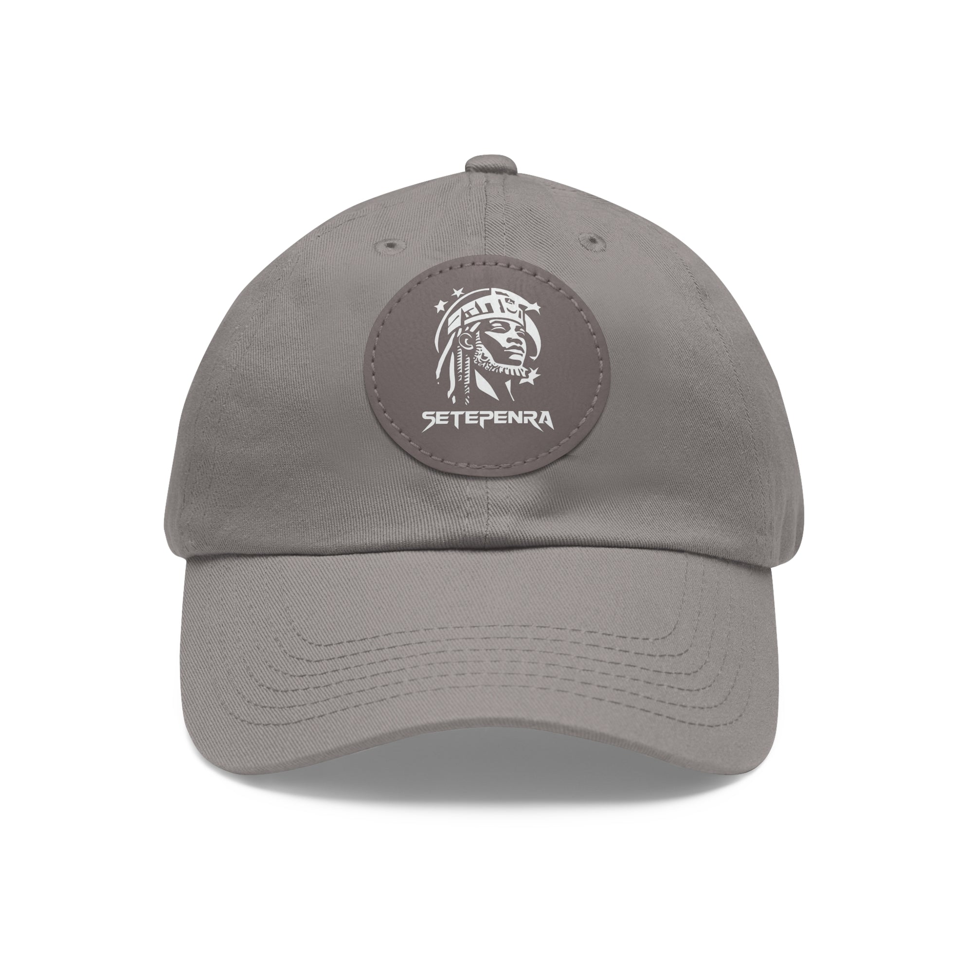 SETEPENRA Dad Hat with Leather Patch (Round) SETEPENRA Hats.