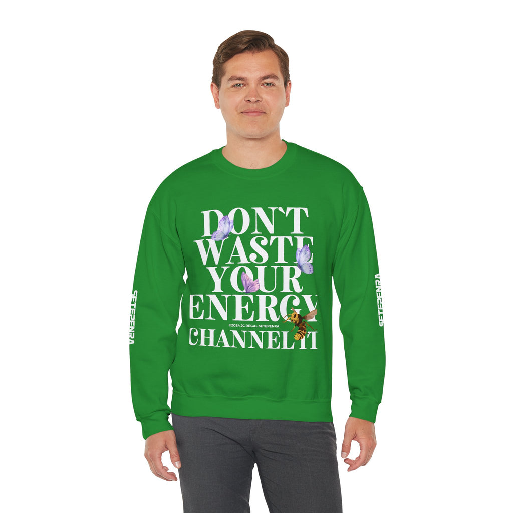 Channel It Unisex Heavy Blend™ Crewneck Sweatshirt (White Print)