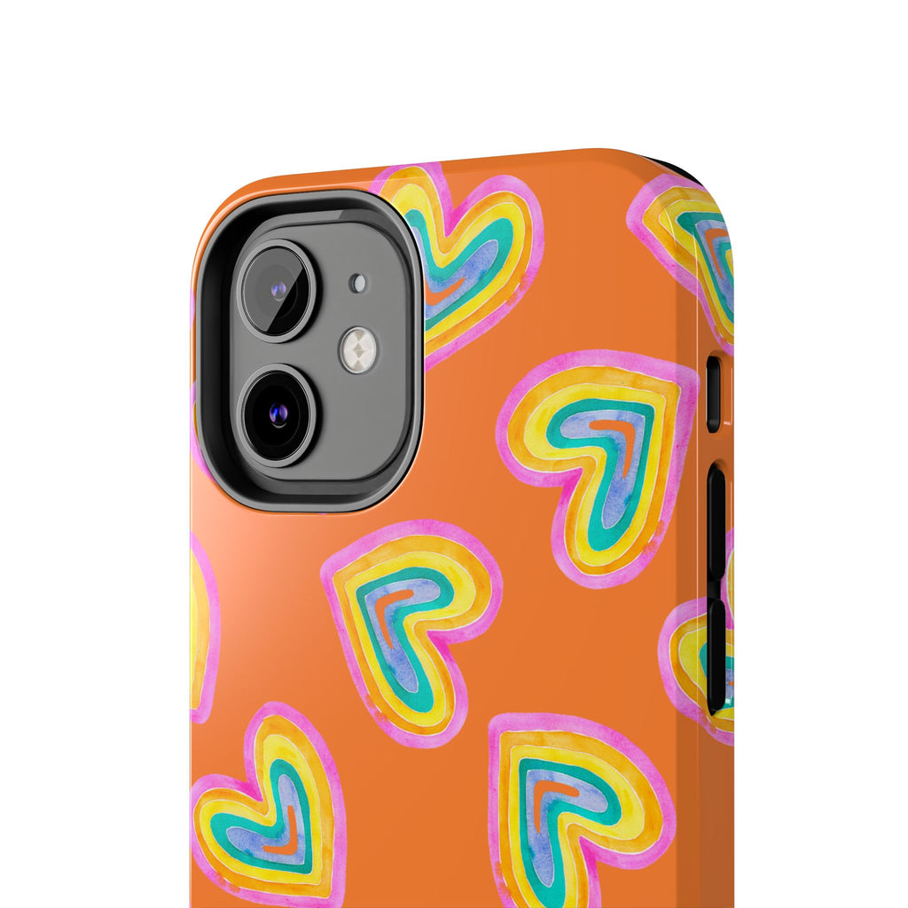 Rainbow Heart Tough Phone Case (For iPhone, Galaxy & More) - Crusta