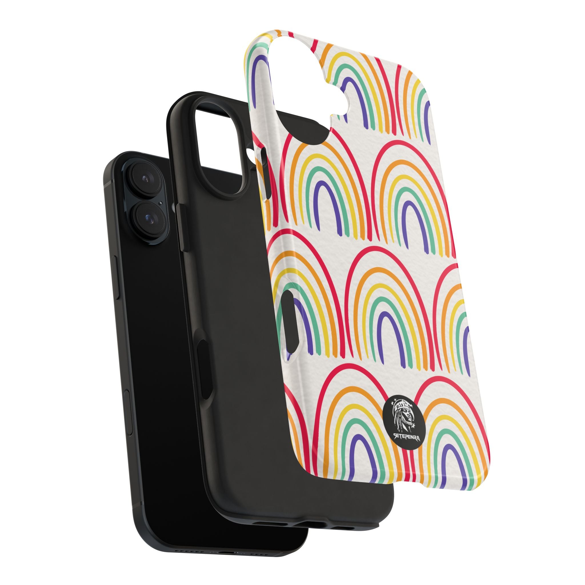 Retro Rainbow Tough Phone Case (For iPhone, Galaxy & More)