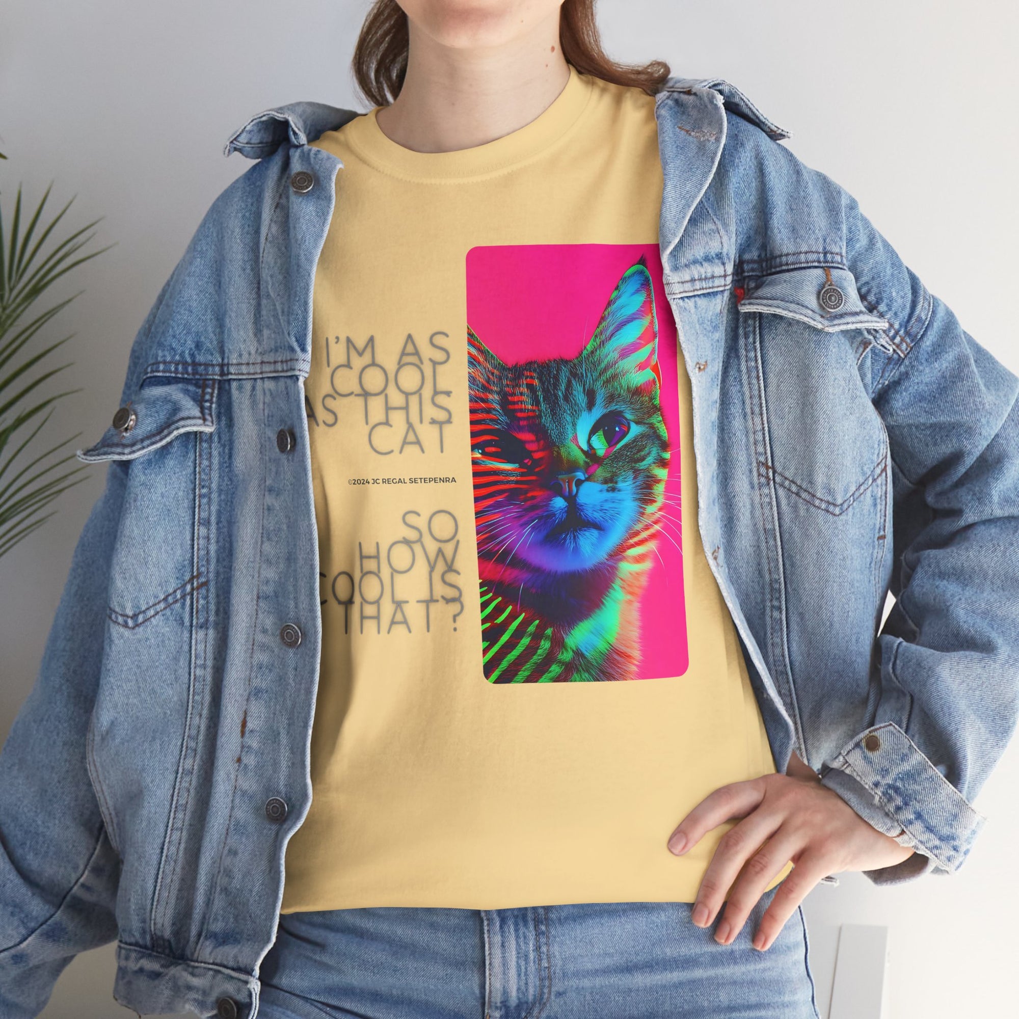 Cool Cat (Whiskers 2) Unisex Heavy Cotton Tee