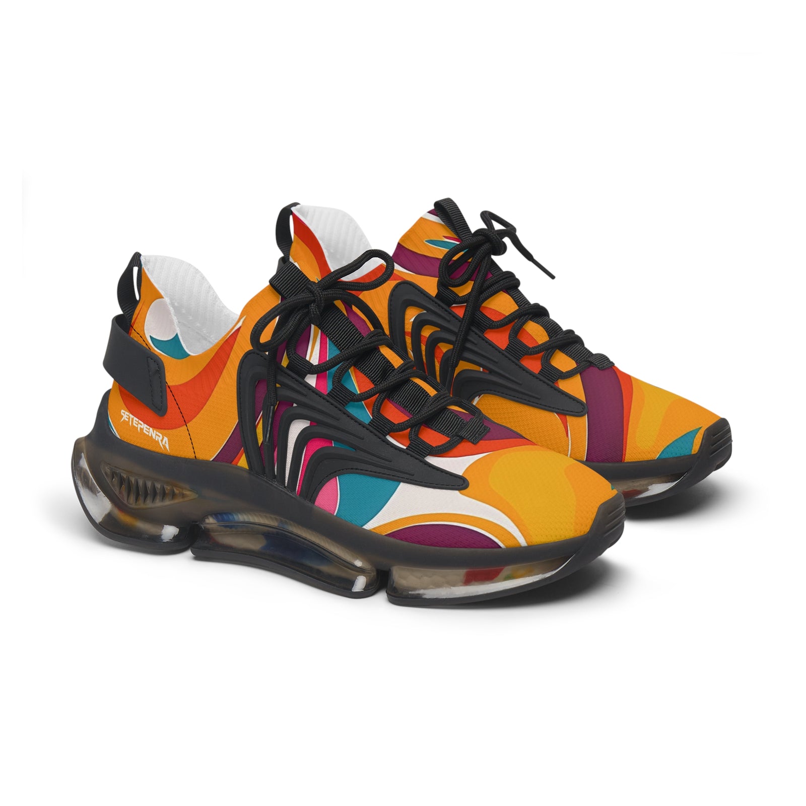 Golden Kandi Swirl Women's Mesh Sneakers SETEPENRA Shoes.