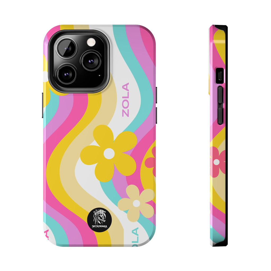 Zola Tough Phone Case (For iPhone, Galaxy & More) - White Wave