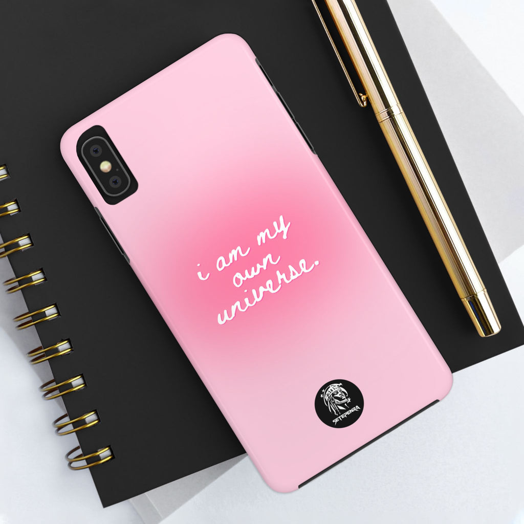 I Am My Own Universe Tough Phone Case (For iPhone, Galaxy & More) - Light Pink