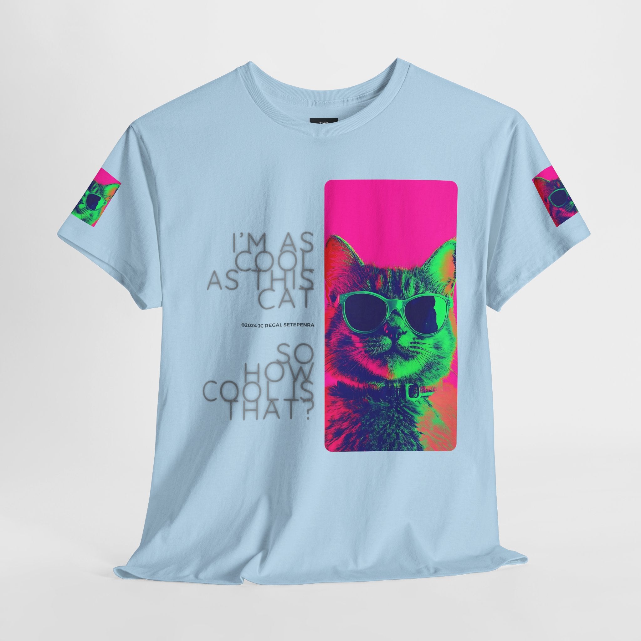 Cool Cat (Whiskers 1) Unisex Heavy Cotton Tee