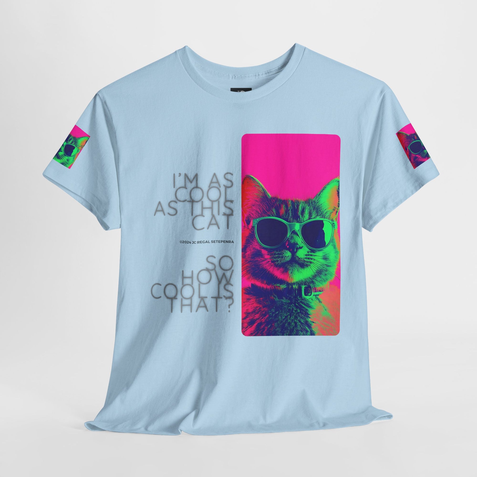 Cool Cat (Whiskers 1) Unisex Heavy Cotton Tee