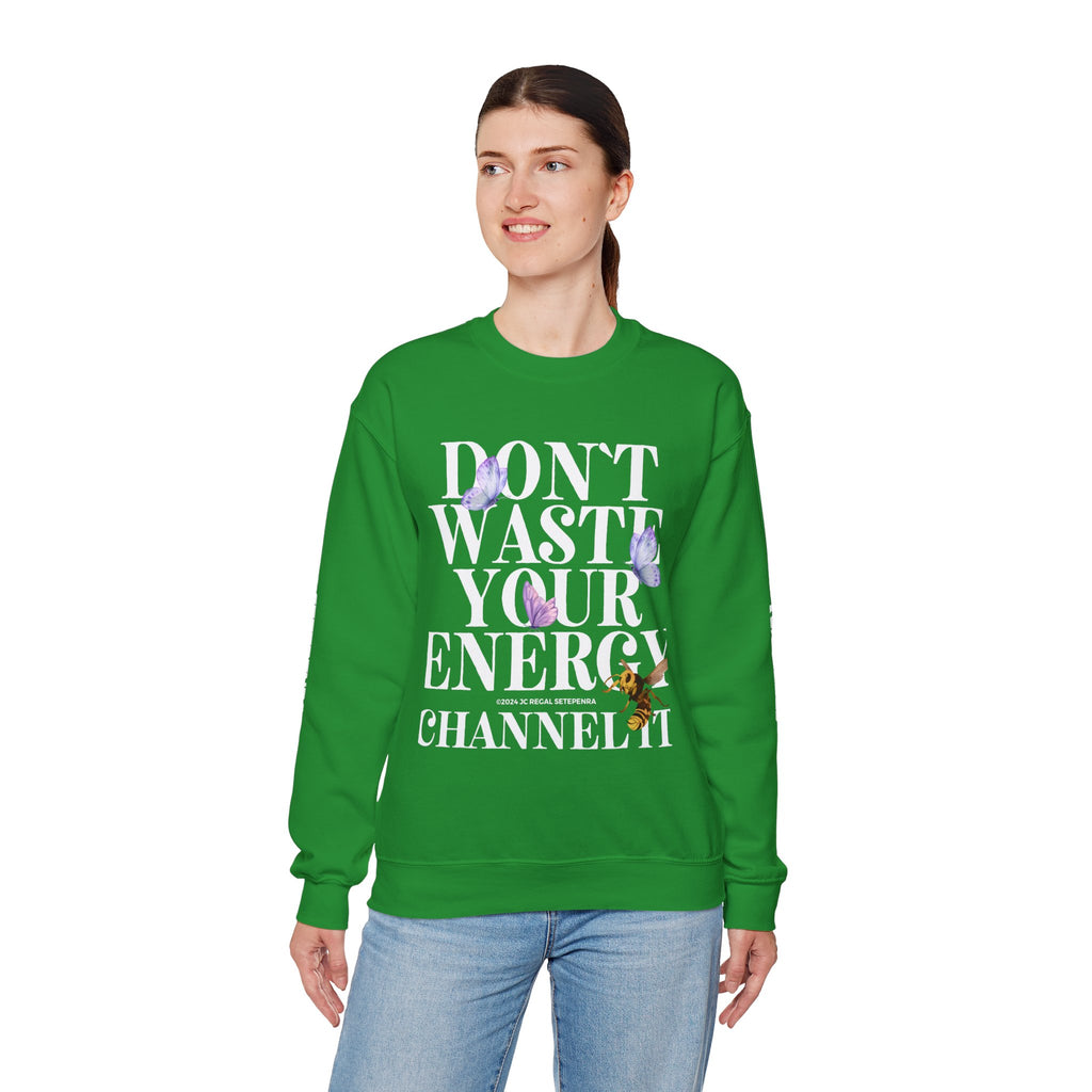 Channel It Unisex Heavy Blend™ Crewneck Sweatshirt (White Print)