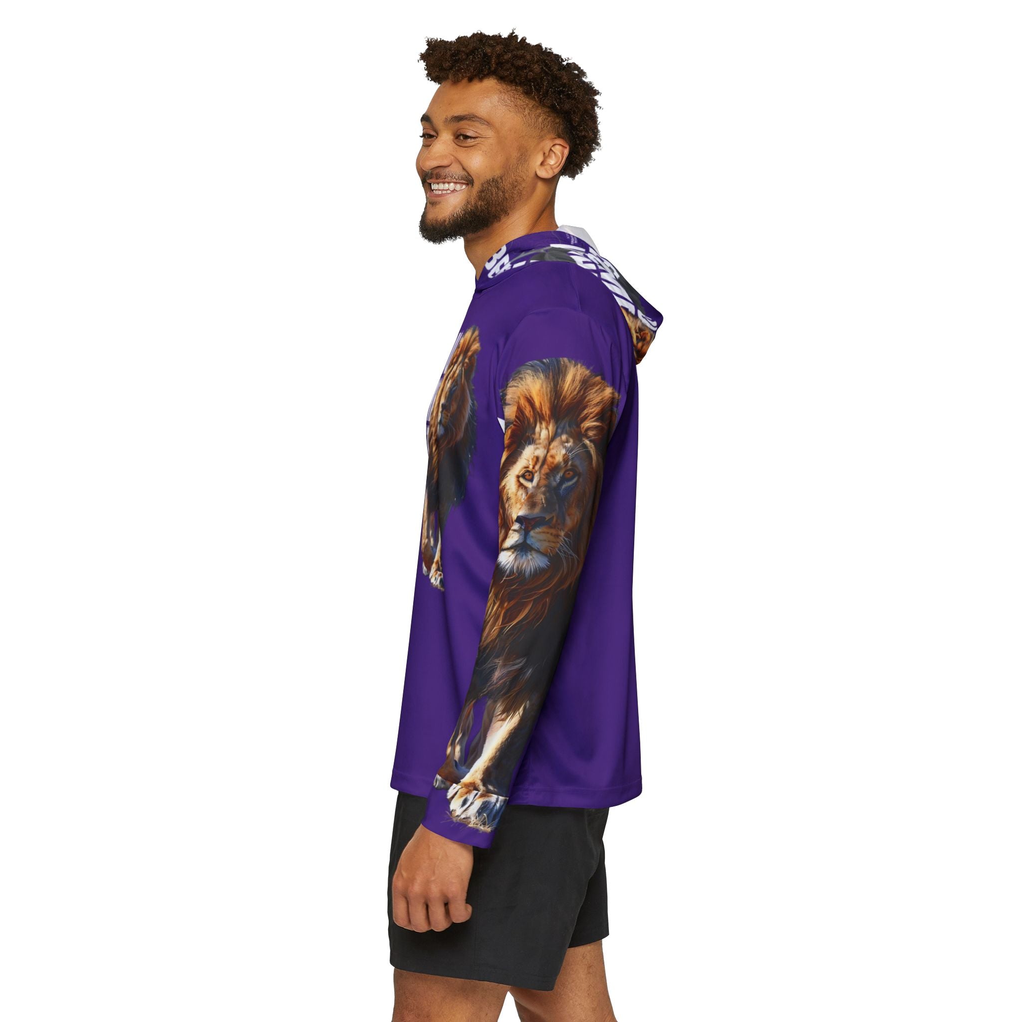 You Become What You Believe Men's Sports Warmup Hoodie (Purple) SETEPENRA All Over Prints.