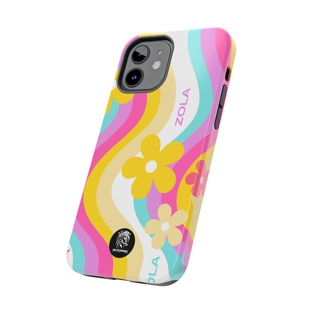 Zola Tough Phone Case (For iPhone, Galaxy & More) - White Wave