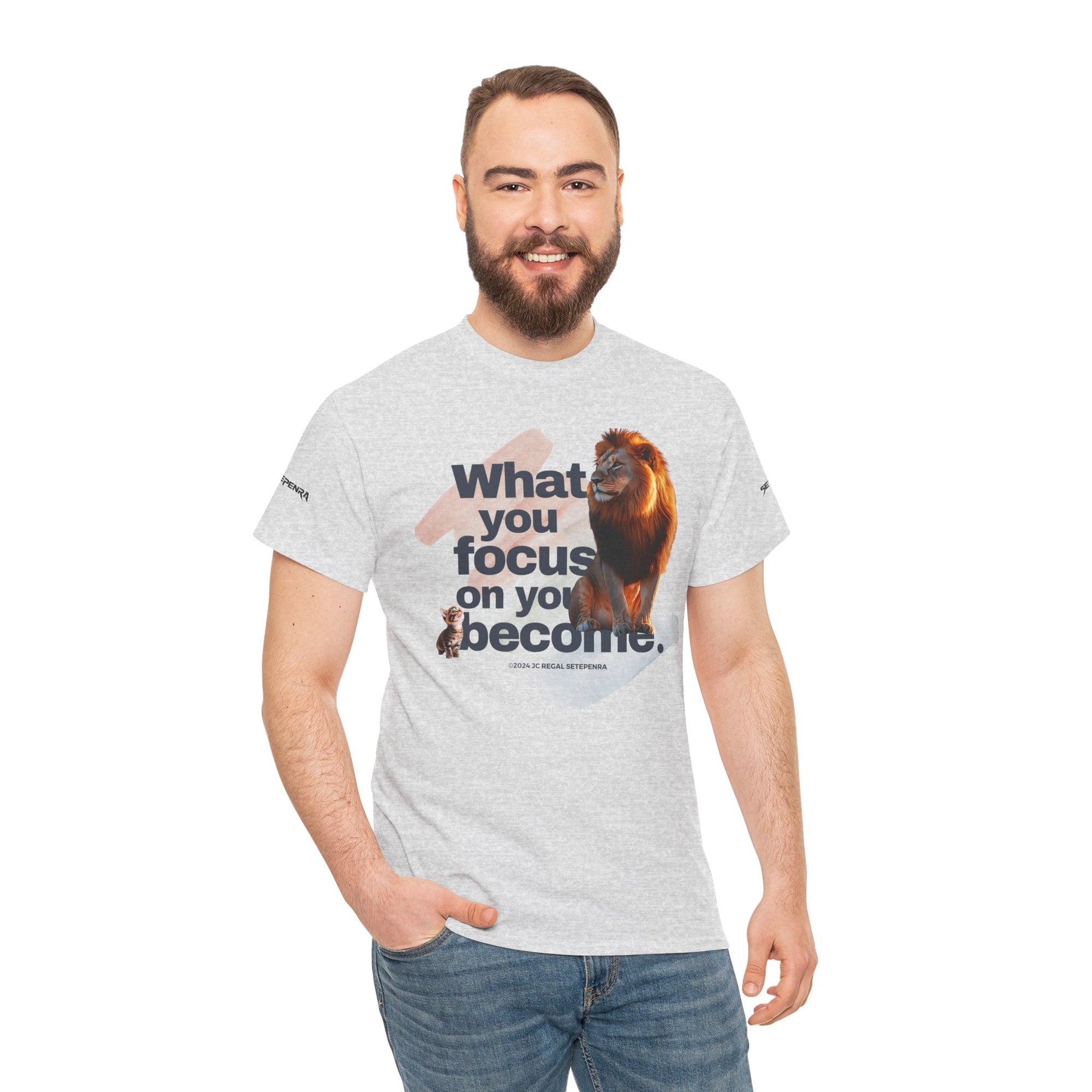 What You Focus On You Become Unisex Heavy Cotton Tee