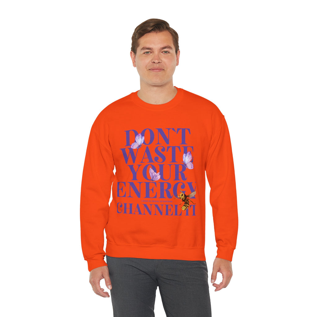 Channel It Unisex Heavy Blend™ Crewneck Sweatshirt (Purple Print)