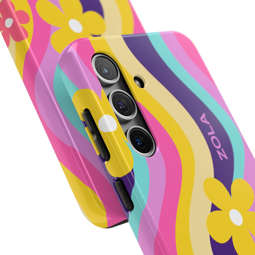 Zola Tough Phone Case (For iPhone, Galaxy & More) - Purple Wave