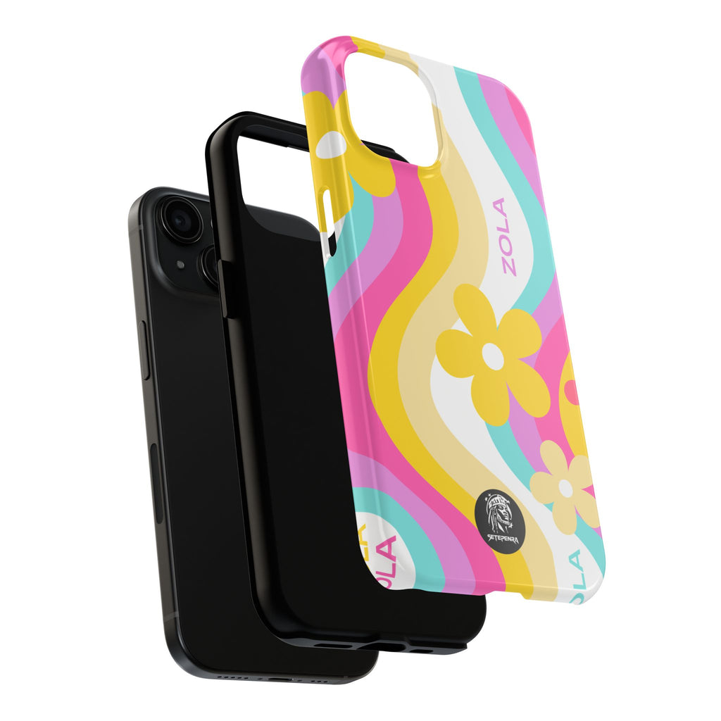 Zola Tough Phone Case (For iPhone, Galaxy & More) - White Wave