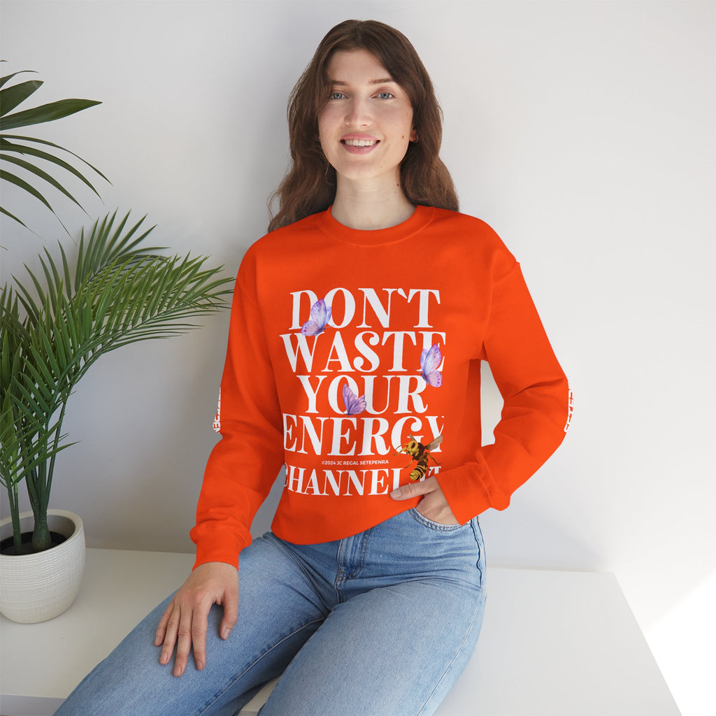 Channel It Unisex Heavy Blend™ Crewneck Sweatshirt (White Print)