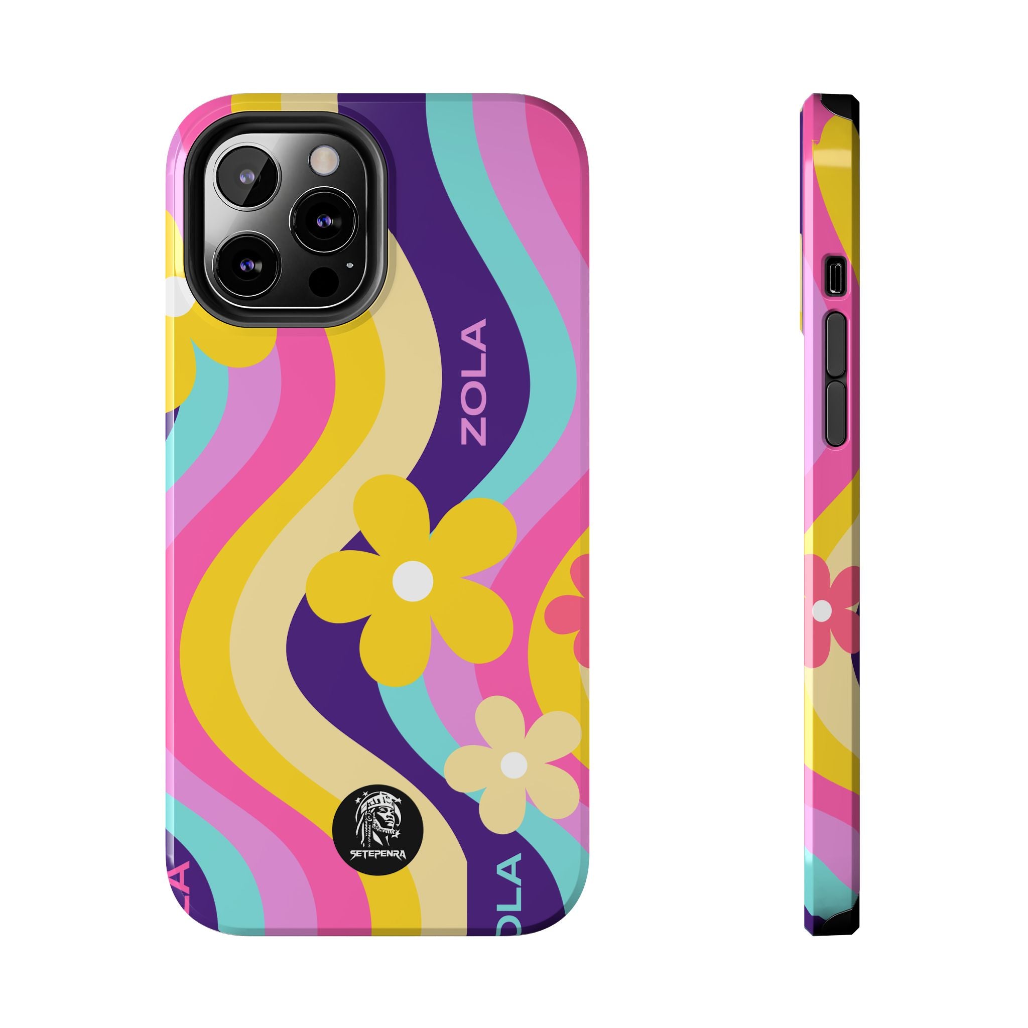 Zola Tough Phone Case (For iPhone, Galaxy & More) - Purple Wave SETEPENRA Phone Case.