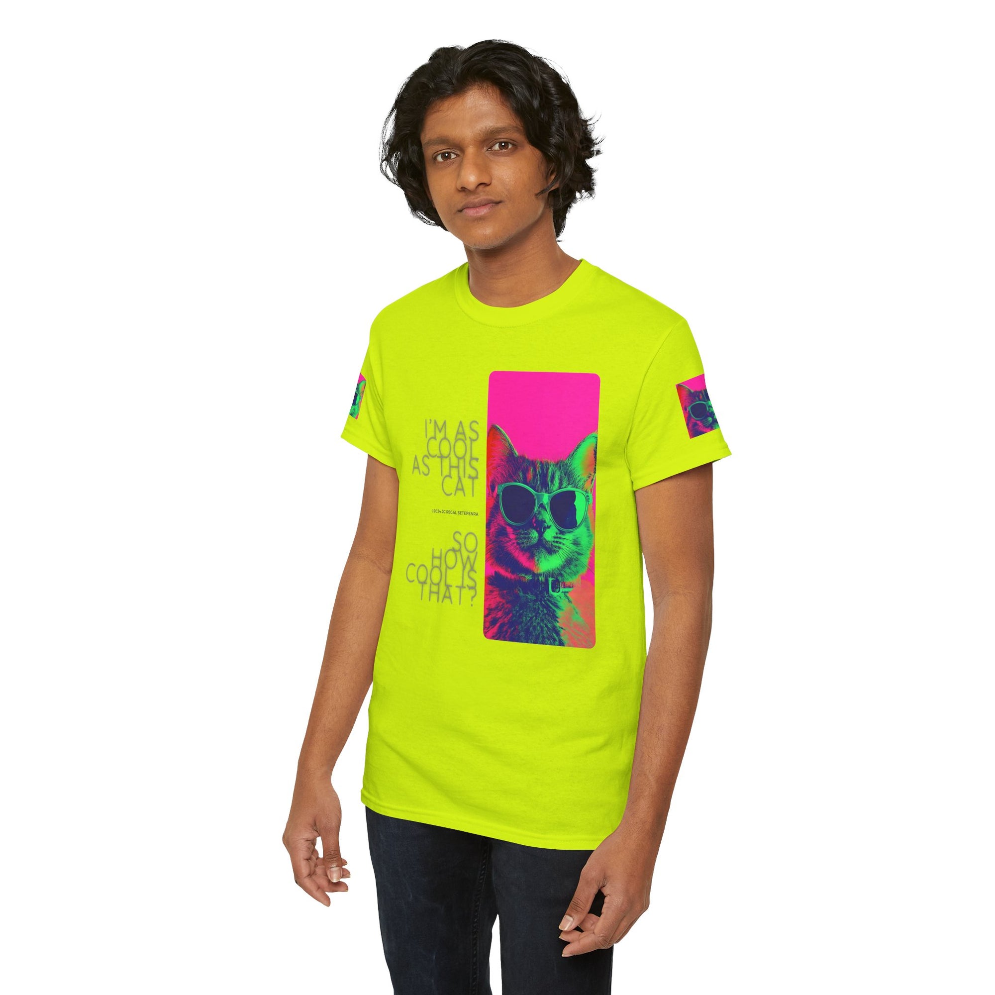 Cool Cat (Whiskers 1) Unisex Heavy Cotton Tee