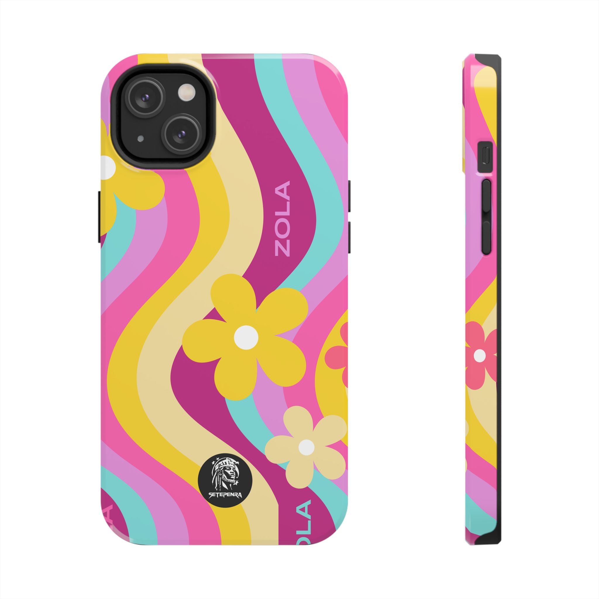 Zola Tough Phone Case (For iPhone, Galaxy & More) - Pink Wave