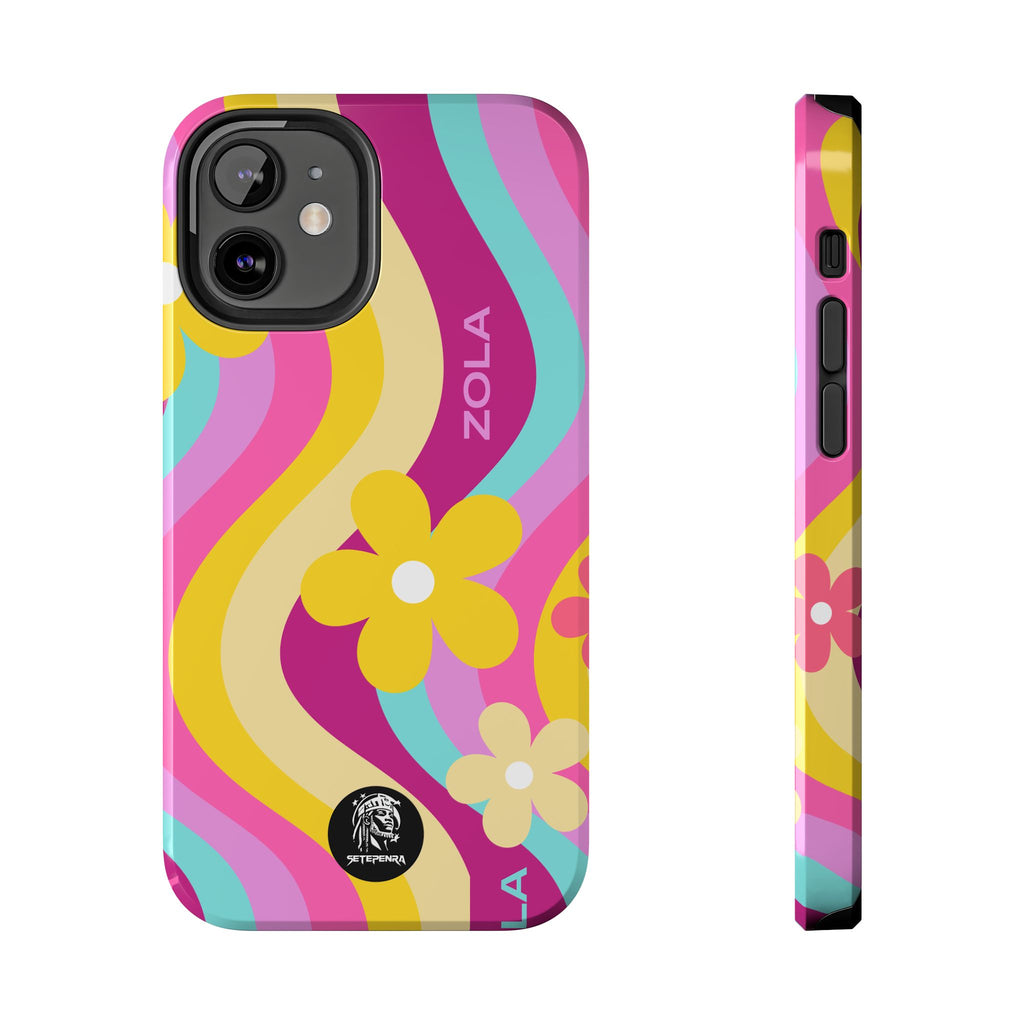 Zola Tough Phone Case (For iPhone, Galaxy & More) - Pink Wave SETEPENRA Phone Case.