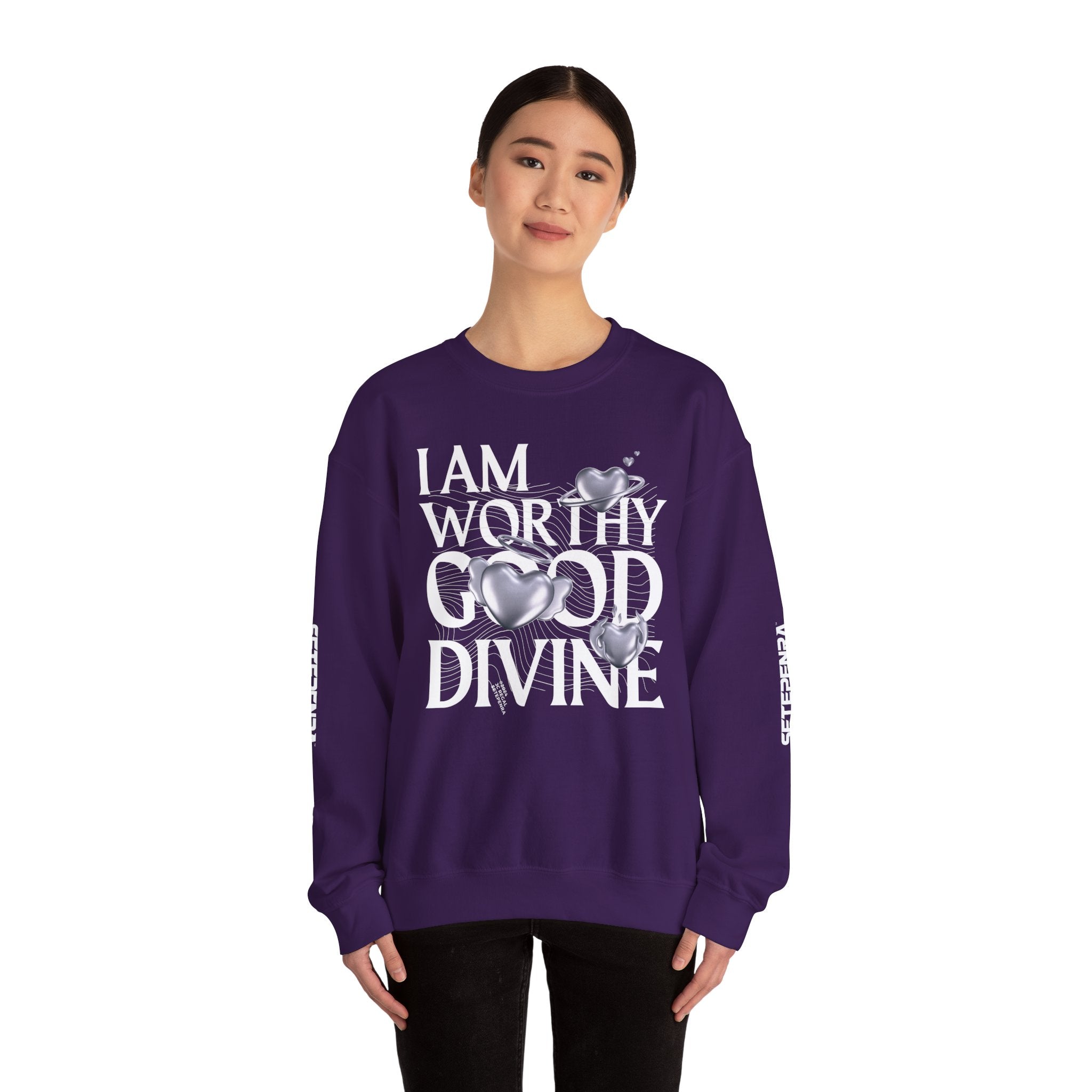 I AM WORTHY GOOD DIVINE Unisex Heavy Blend™ Crewneck Sweatshirt
