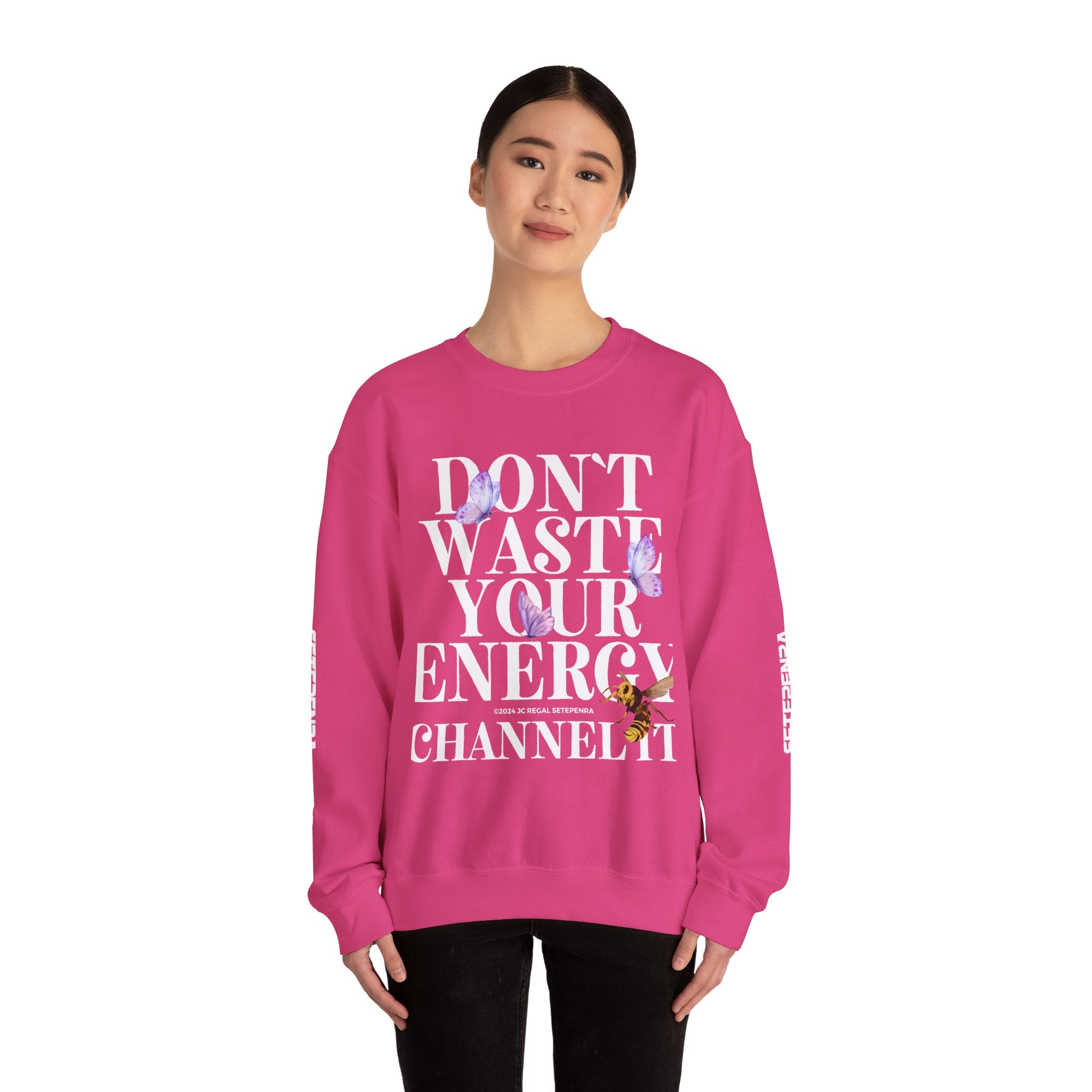 Channel It Unisex Heavy Blend™ Crewneck Sweatshirt (White Print)