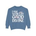 I AM WORTHY GOOD DIVINE Unisex Garment-Dyed Sweatshirt SETEPENRA Sweatshirt.