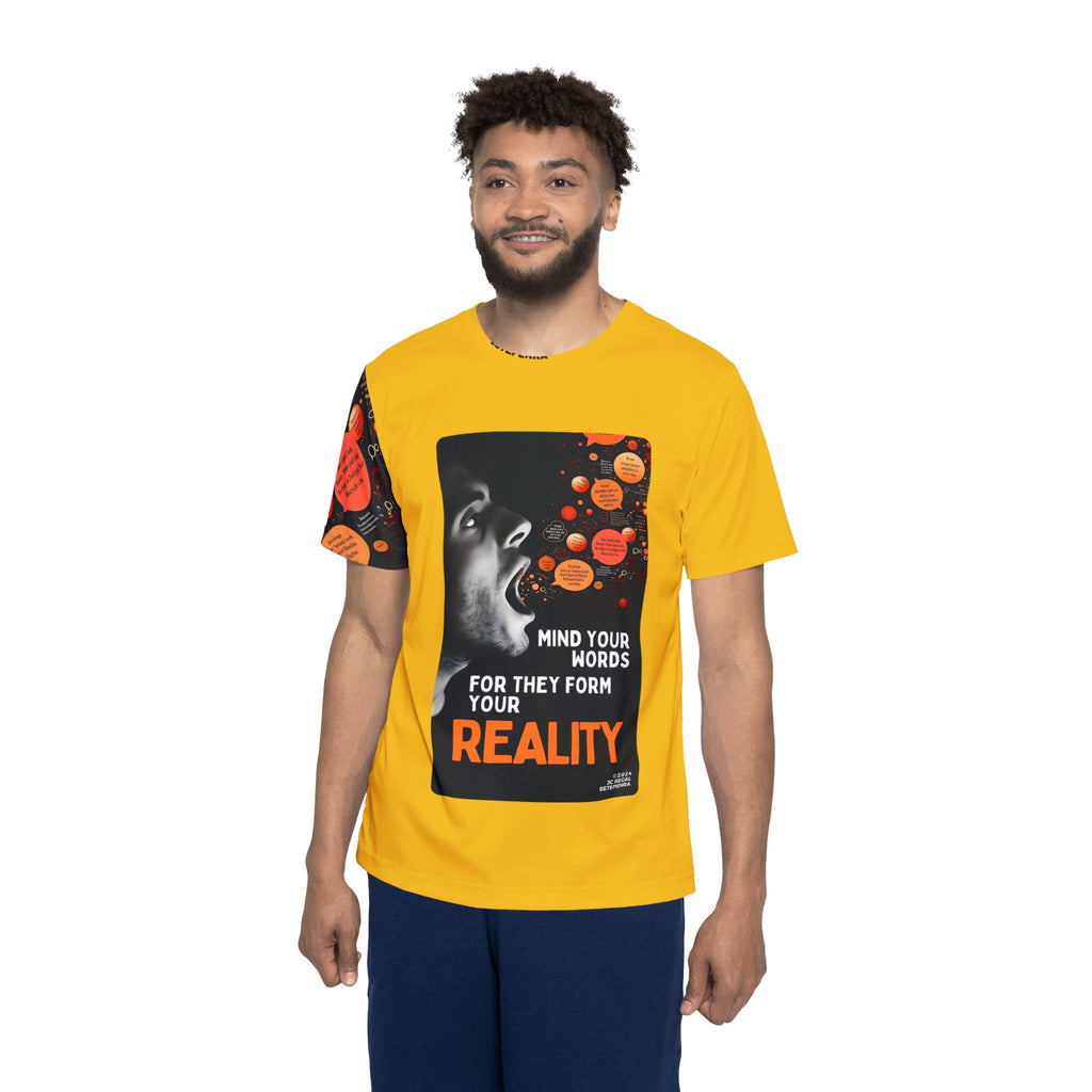 Mind Your Words Men's Sports Jersey (Gold) SETEPENRA All Over Prints.