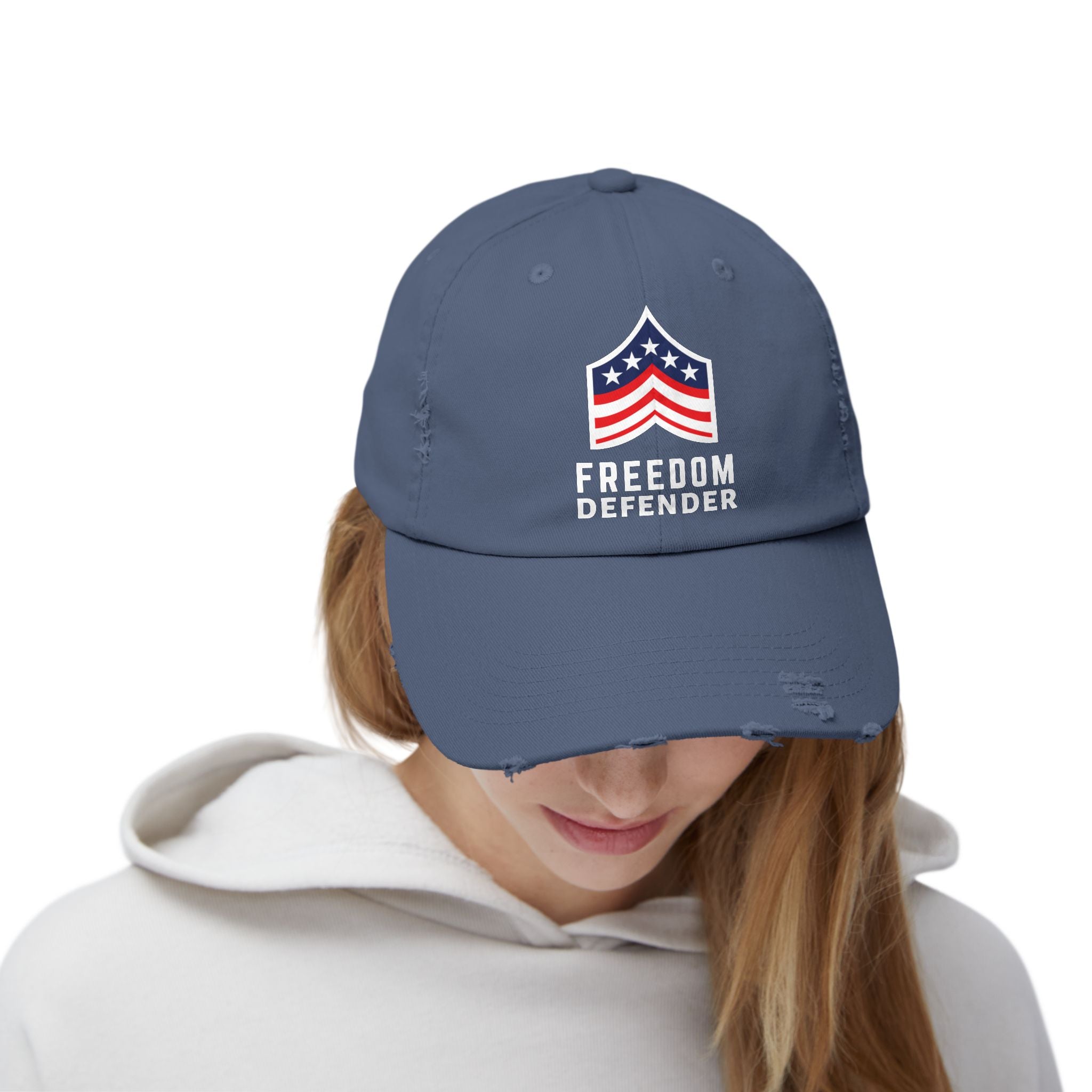 Freedom Defender Unisex Distressed Cap