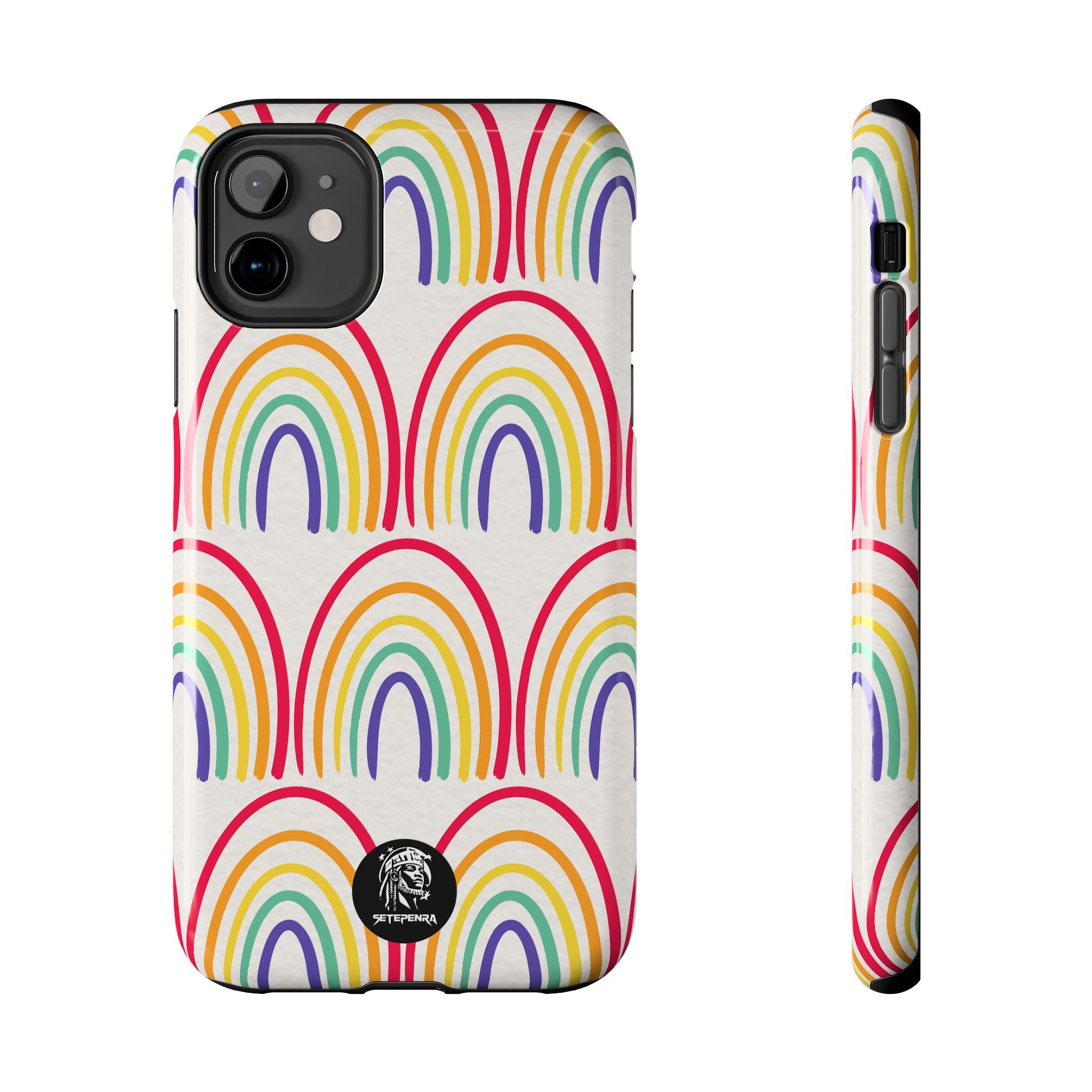 Retro Rainbow Tough Phone Case (For iPhone, Galaxy & More) SETEPENRA Phone Case.
