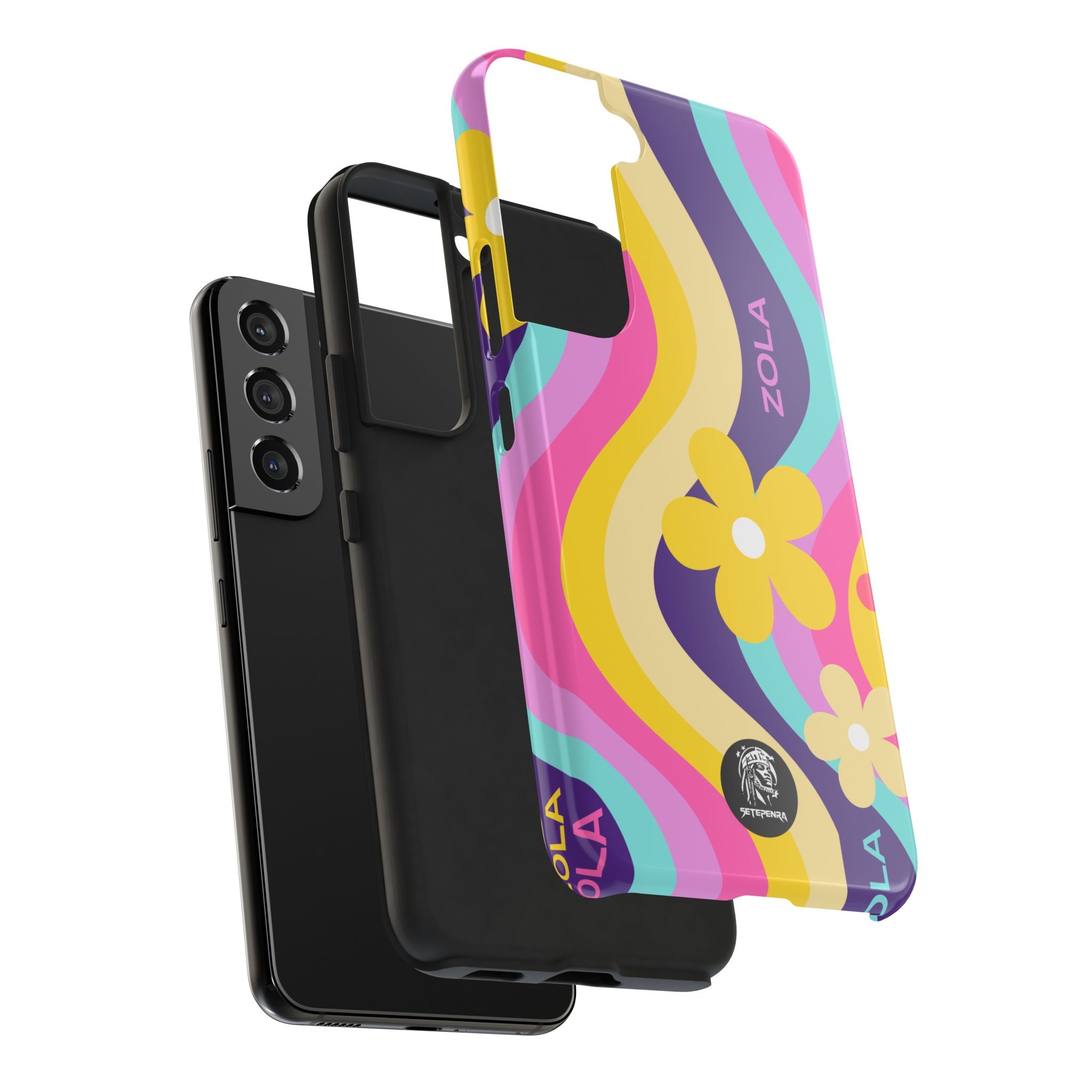 Zola Tough Phone Case (For iPhone, Galaxy & More) - Purple Wave