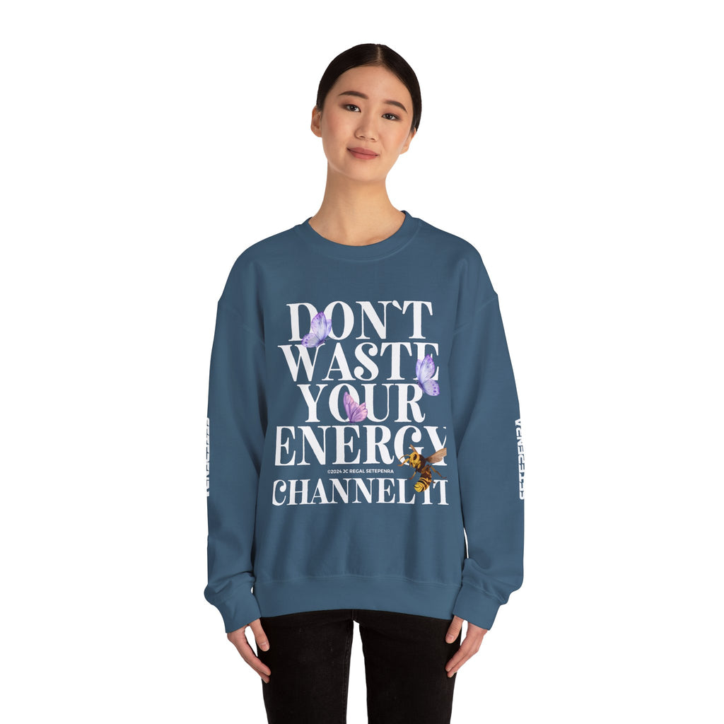 Channel It Unisex Heavy Blend™ Crewneck Sweatshirt (White Print)