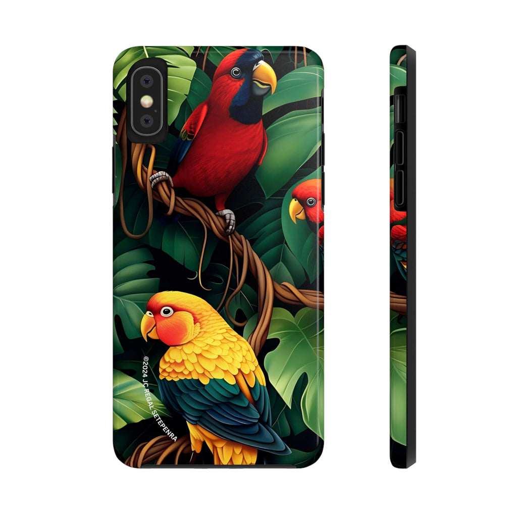 Tri-Parrot Tough Phone Case (For iPhone, Galaxy & More) SETEPENRA Phone Case.