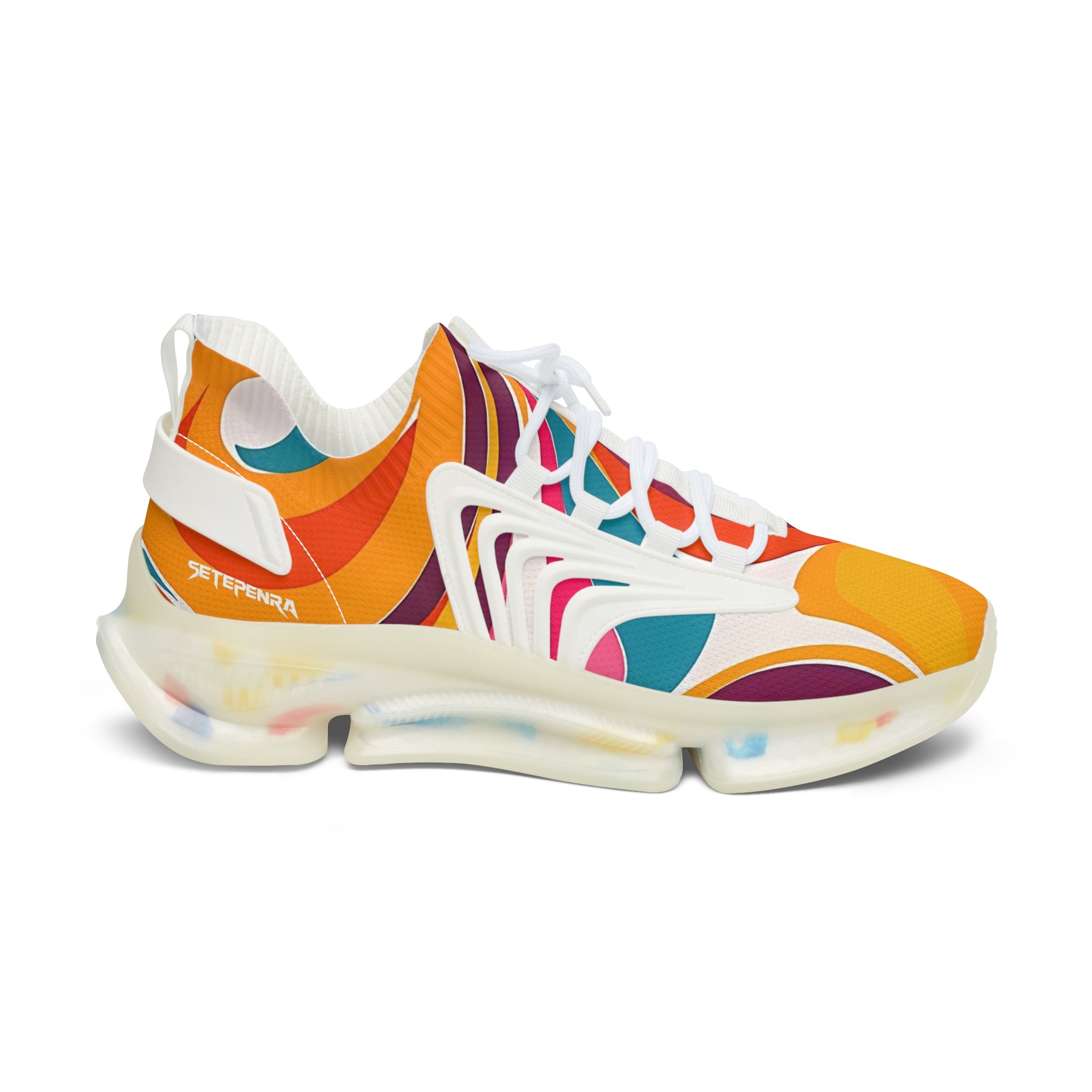 Golden Kandi Swirl Women's Mesh Sneakers SETEPENRA Shoes.