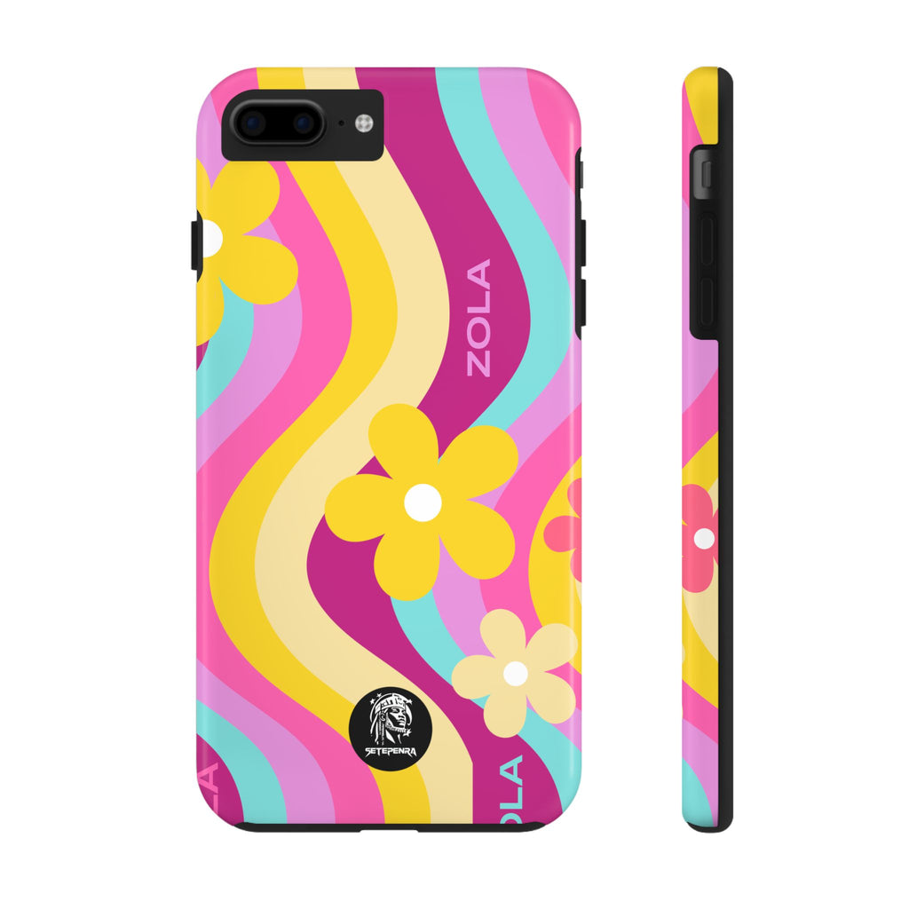 Zola Tough Phone Case (For iPhone, Galaxy & More) - Pink Wave SETEPENRA Phone Case.