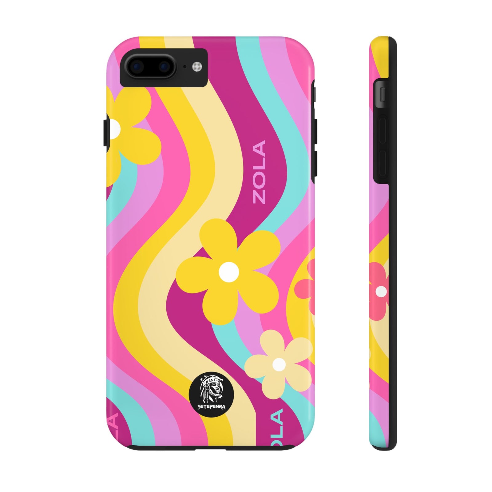 Zola Tough Phone Case (For iPhone, Galaxy & More) - Pink Wave SETEPENRA Phone Case.