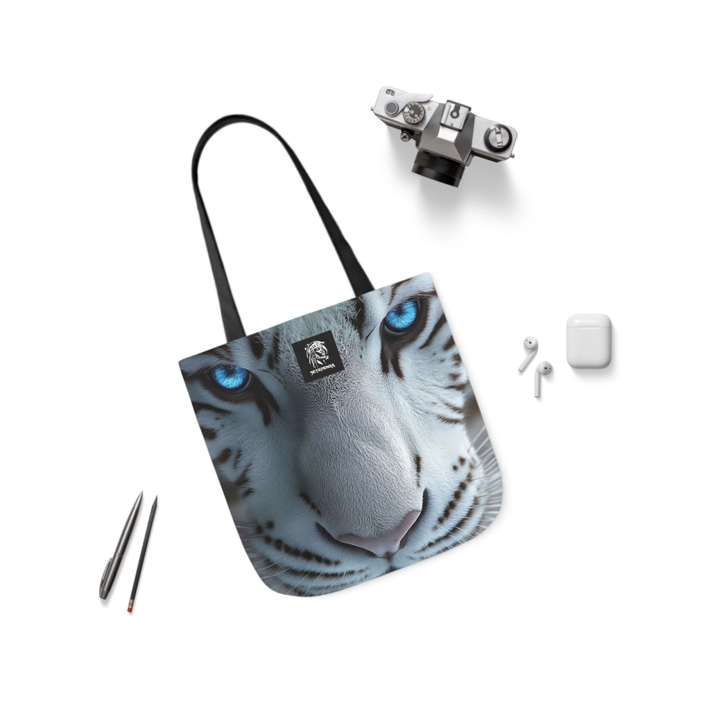Primal Power Canvas Tote Bag, 5-Color Straps - White Tiger (2nd Edition) SETEPENRA Accessories.