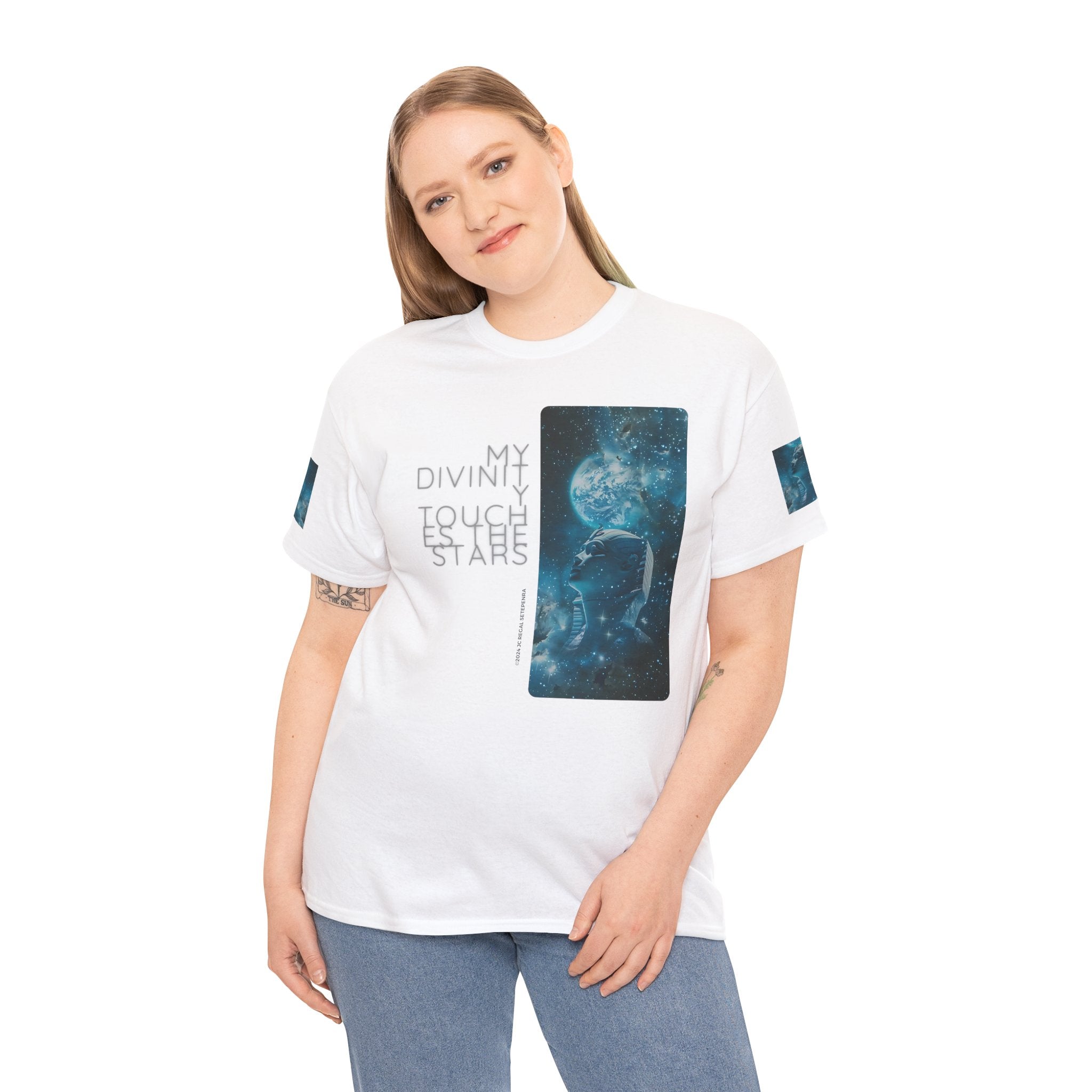 My Divinity Touches The Stars Unisex Heavy Cotton Tee SETEPENRA T-Shirt.