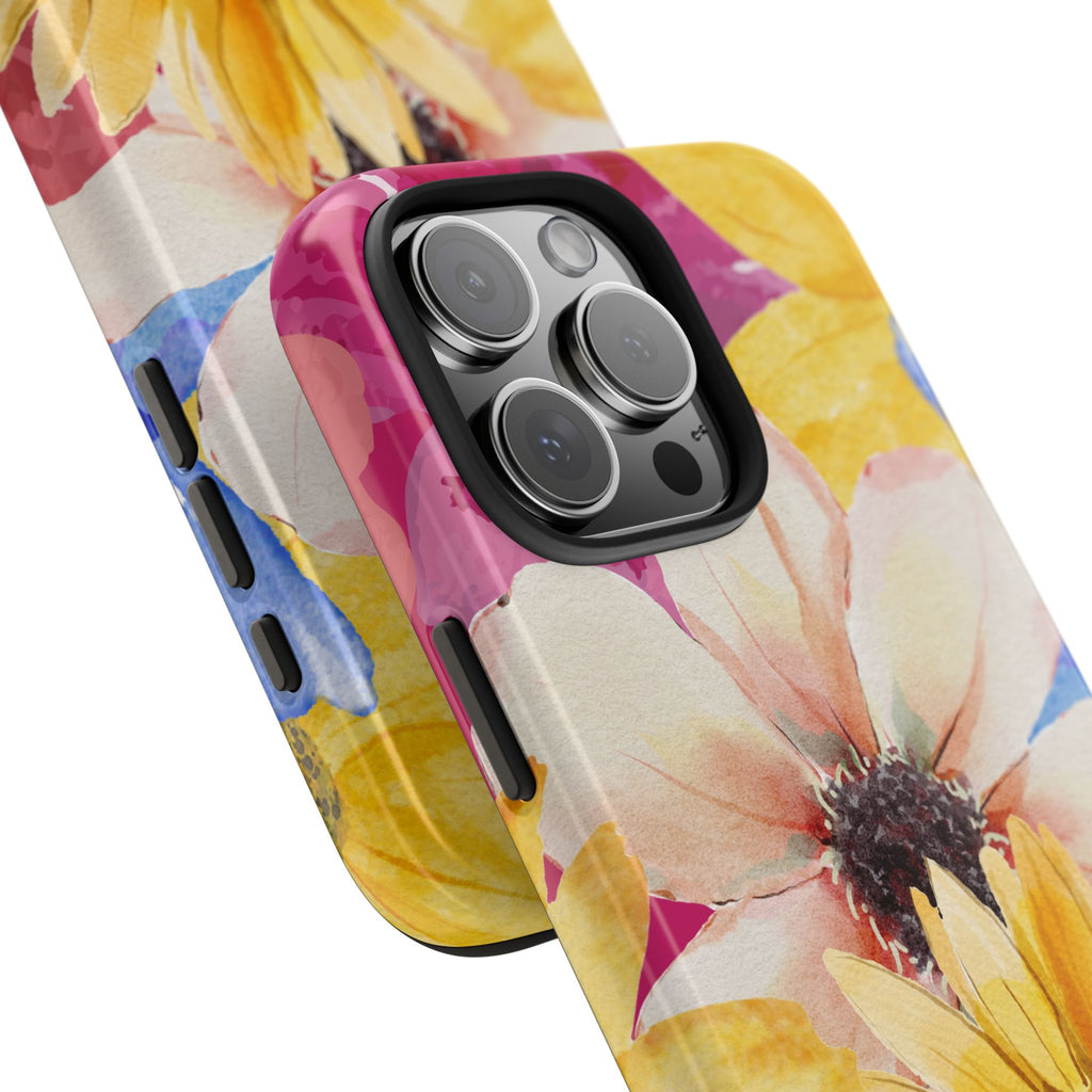 Watercolor Flowers Tough Phone Case (For iPhone, Galaxy & More)