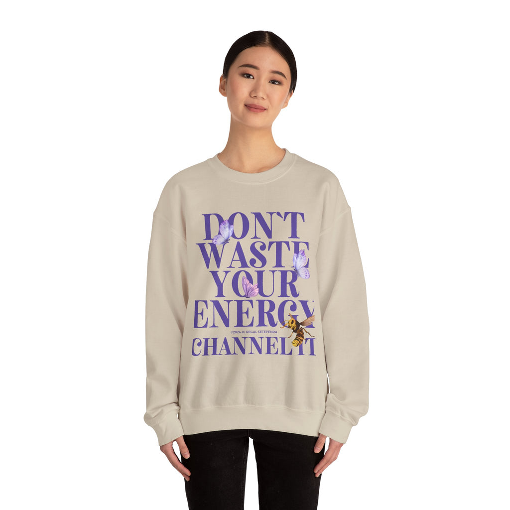 Channel It Unisex Heavy Blend™ Crewneck Sweatshirt (Purple Print)
