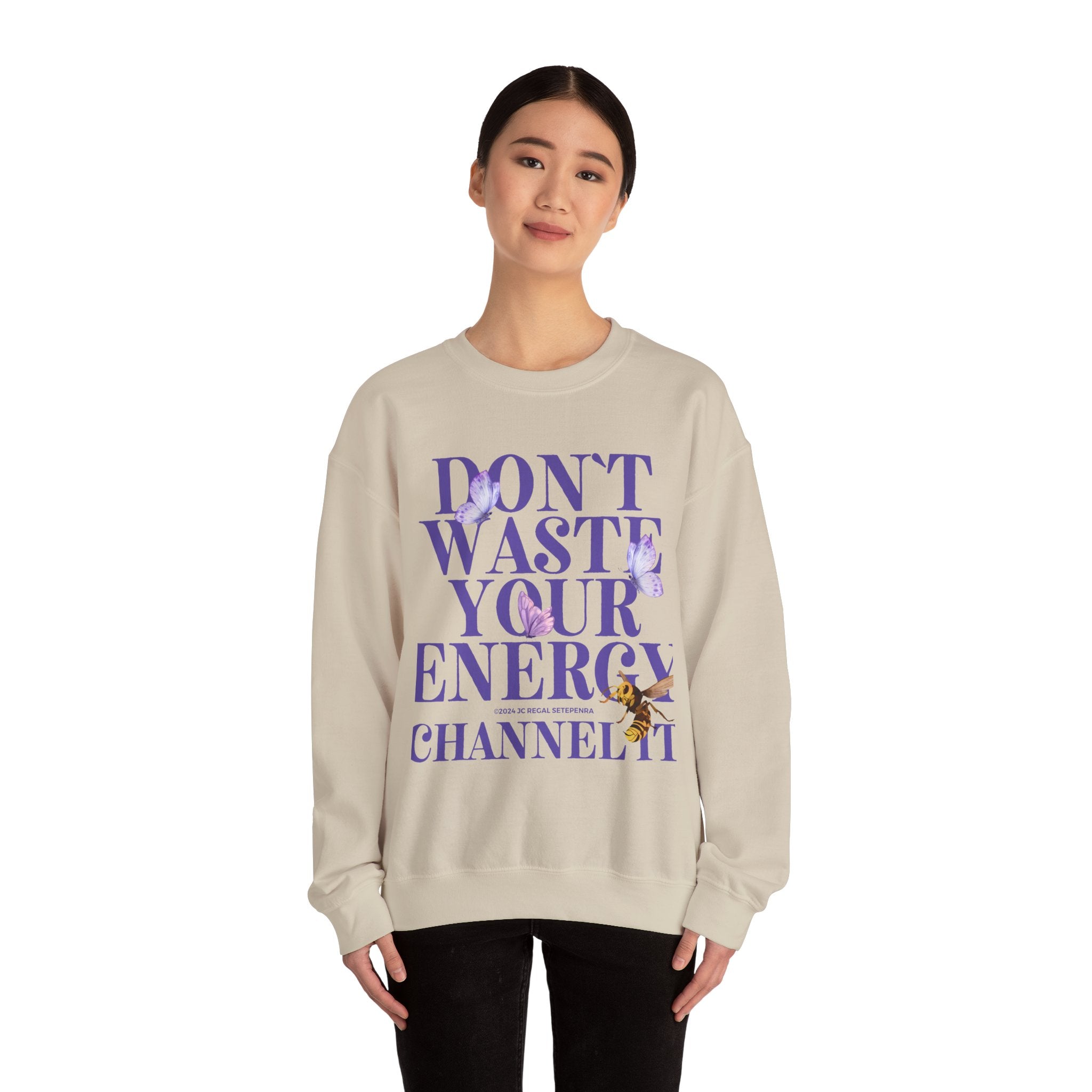 Channel It Unisex Heavy Blend™ Crewneck Sweatshirt (Purple Print)