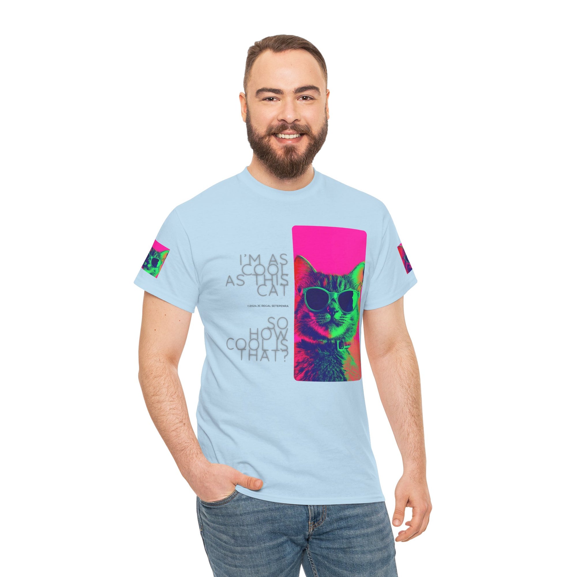 Cool Cat (Whiskers 1) Unisex Heavy Cotton Tee