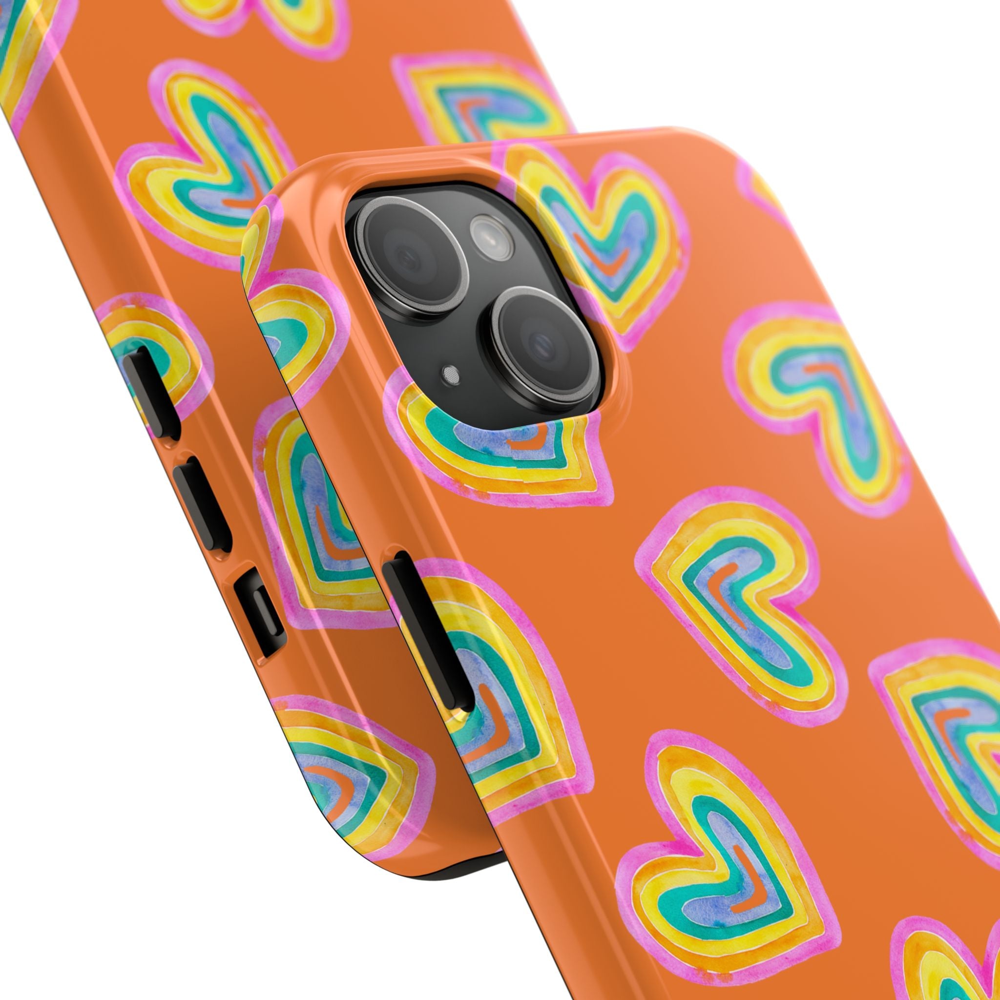 Rainbow Heart Tough Phone Case (For iPhone, Galaxy & More) - Crusta