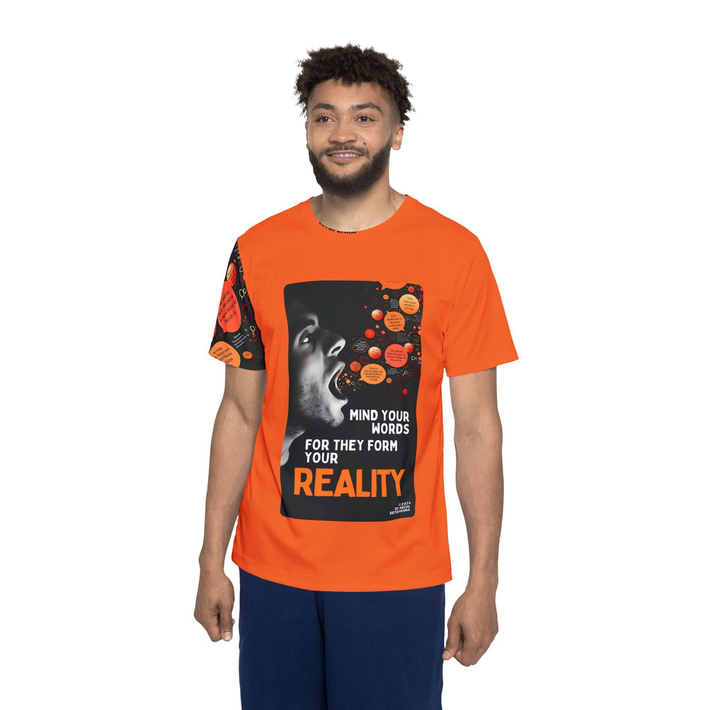 Mind Your Words Men's Sports Jersey (Orange) SETEPENRA All Over Prints.